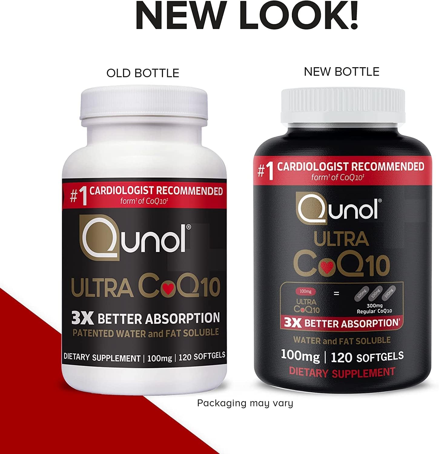 Qunol Ultra CoQ10 100mg, 3X Better Absorption, Antioxidant, 120 Softgels | #1 Cardiologist Recommended Supplement for Heart Health, Coenzyme Q10 Supplement to support Vascular Health & Cellular Energy