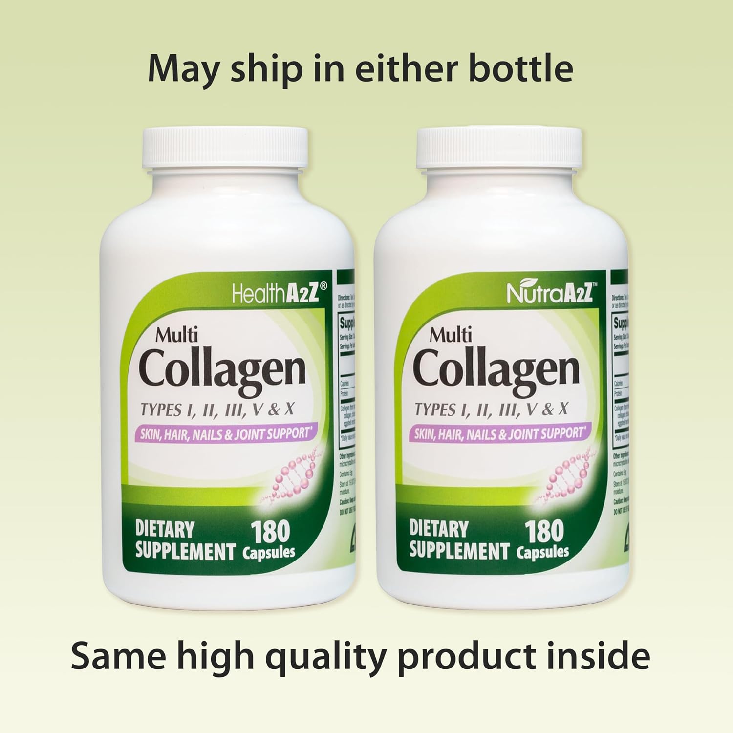 HealthA2Z Multi Collagen Pills 1735mg, 180 Capsules (60 Servings)