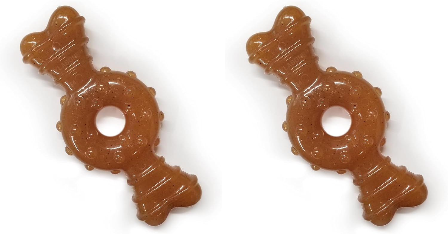 Nylabone Puppy Chew Teething Ring Bone Dog Toy, Chicken Flavor, X-Small | Soothing teething toys for puppies, puppy enrichment, & teething relief, freezable for added comfort, dogs up to 15 lbs