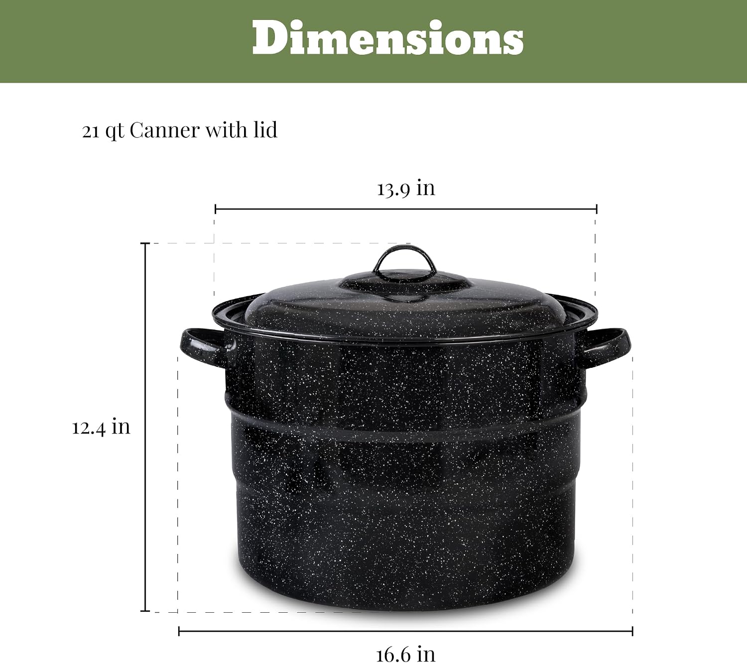 Granite Ware 8 Piece Enamelware Water bath canning Pot with Canning kit and Rack. Canning Supplies Starter Kit