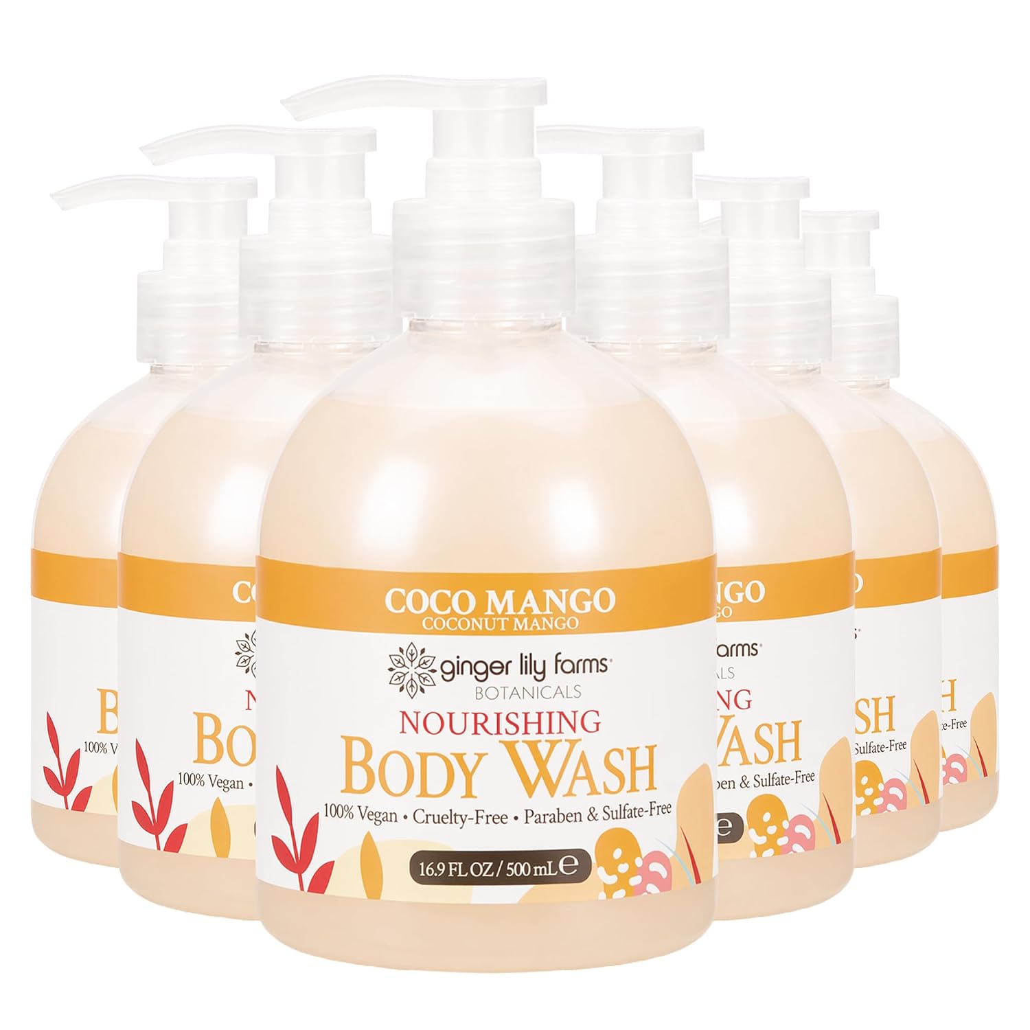 Ginger Lily Farms 1 gal Nourishing Body Wash, Citrus Blend Scent | for Hands, Body & Hair, Moisturizing Wash, Salon Wash, Spa Cleanser, Salon & Spa Essentials, Manicure & Pedicure Supplies