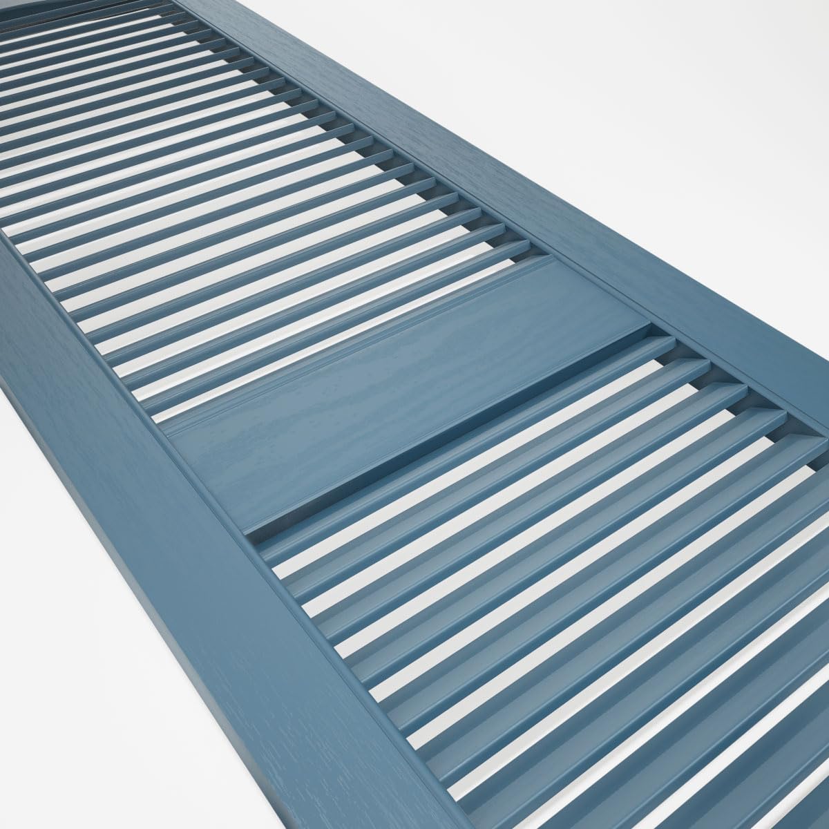 Mid America 00011455002 Standard Size Cathedral Top Center Mullion, Open Louver Vinyl Shutter, w/Installation Shutter-Lok's & Matching Screws (Per Pair), 002, 14 1/2"W x 55"H, Black