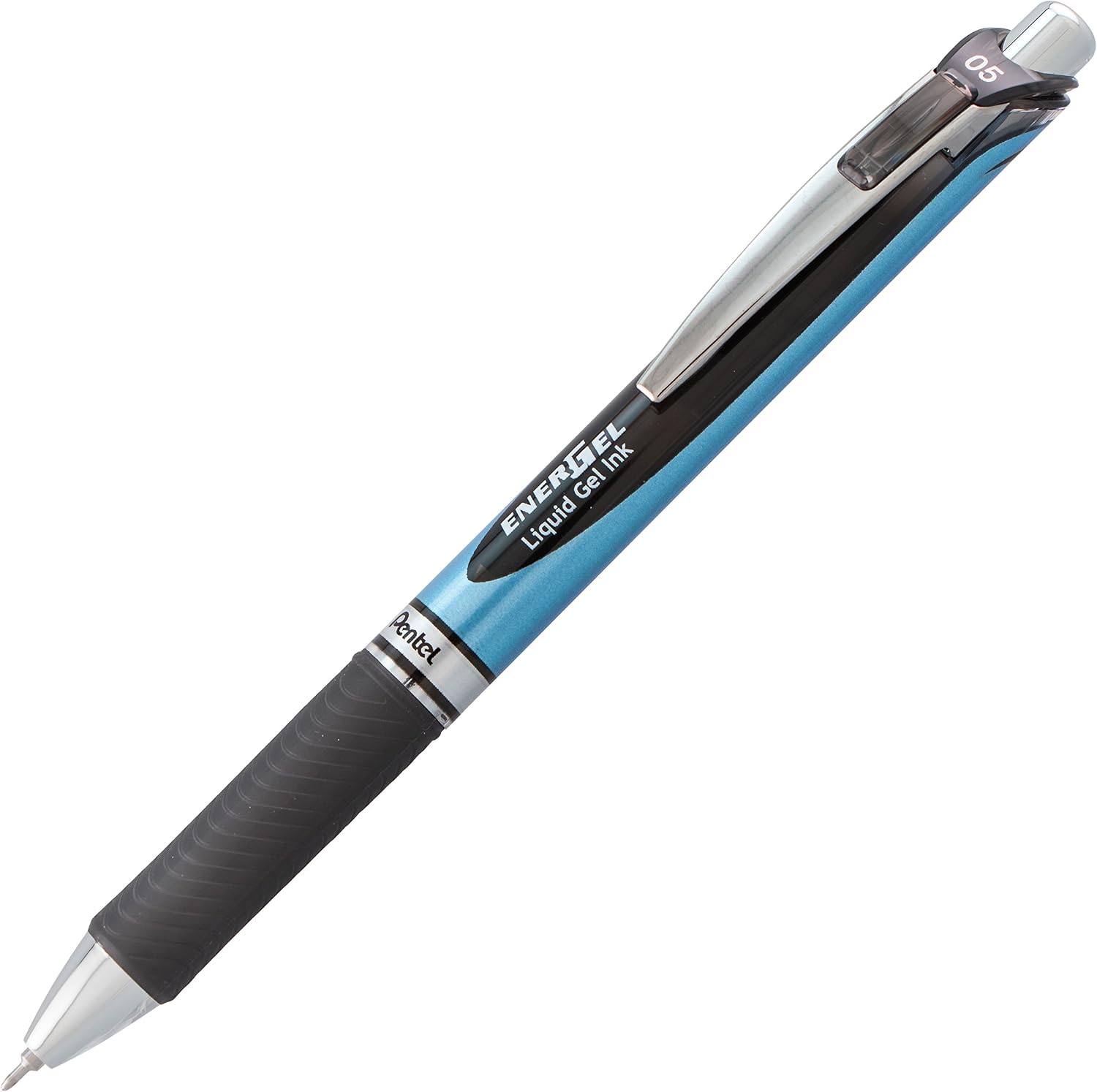 Pentel EnerGel RTX Retractable Liquid Gel Pen, (0.5mm), Fine Line, Needle Tip, Black Ink, Pack of 3 (BLN75BP3A)