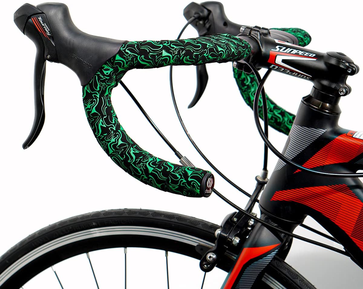 Chooee Road Bike Handlebar Tape,2PCS Bicycle Bar Tape,Red/Blue/Green/Yellow/Orange/Purple/Silver/Black