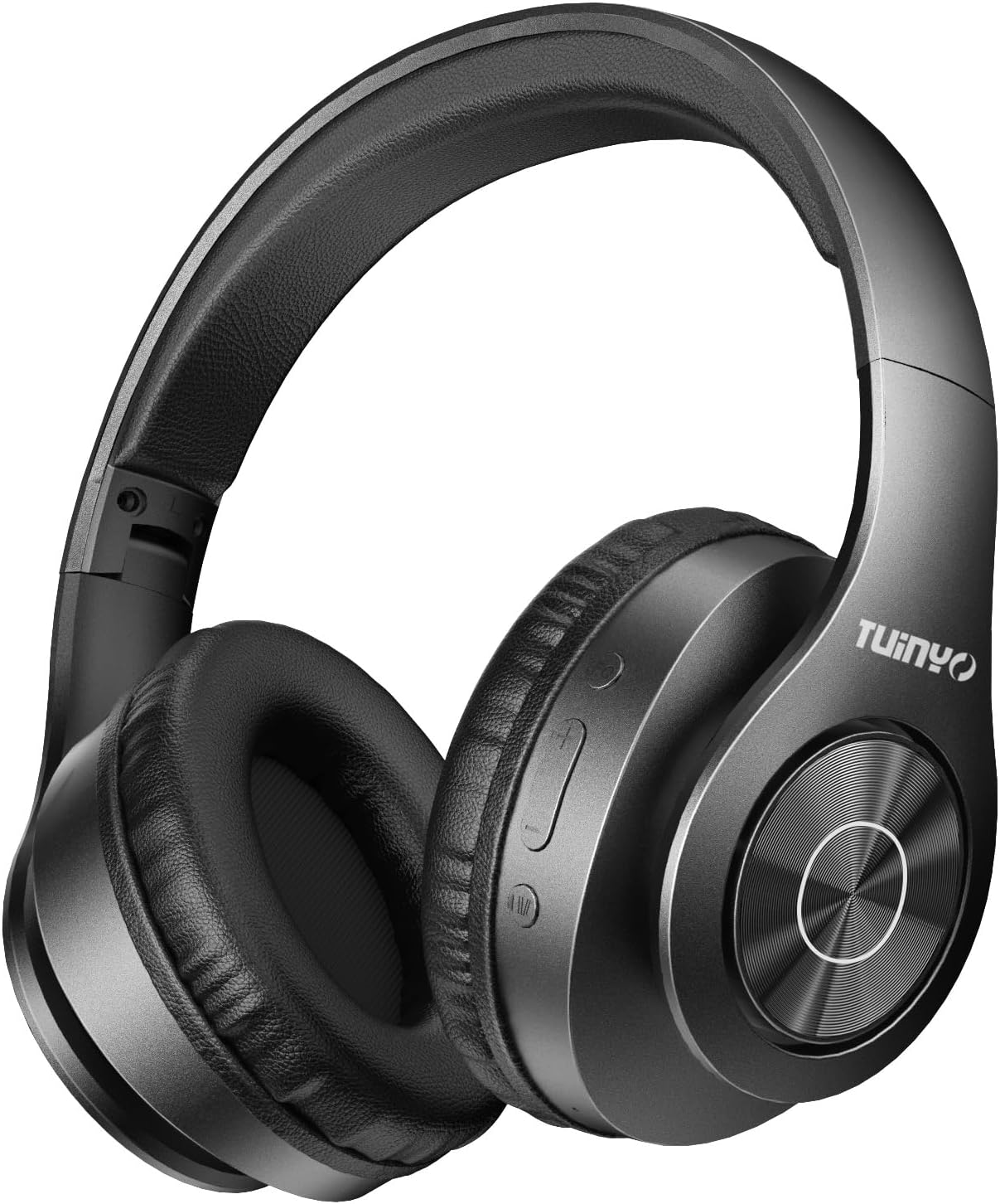 TUINYO Wireless Headphones Over Ear, Bluetooth Headphones with Microphone, Foldable Stereo Wireless Headsetfor Travel Work TV PC Cellphone-Purple