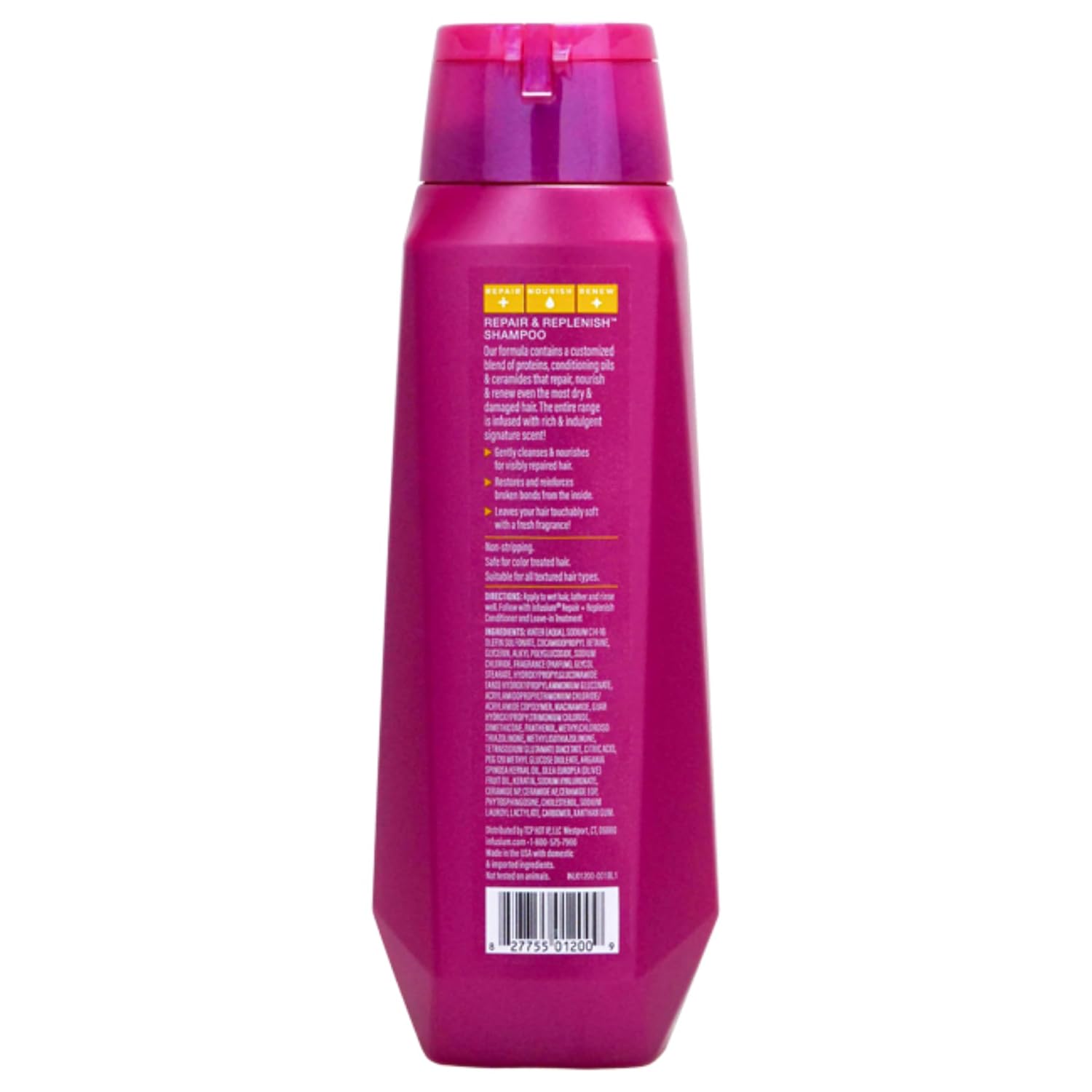 Infusium Repair and Replenish Nourishing Shampoo - Hydrating and Clarifying Shampoo for Build Up - Ceramides, Keratin, and Argan Oil - 13.5 oz