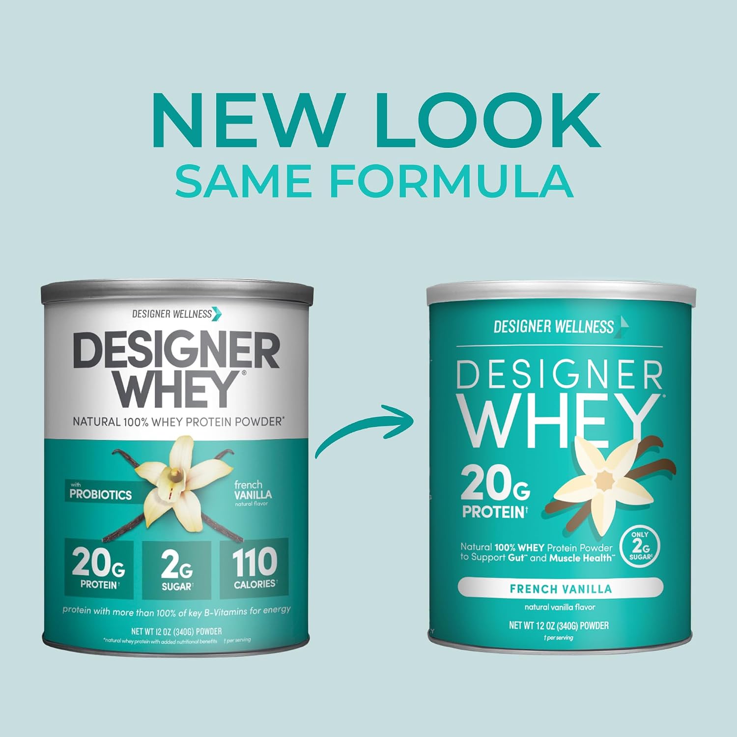 Designer Wellness, Vanilla, Designer Whey Protein Powder, 2 lb