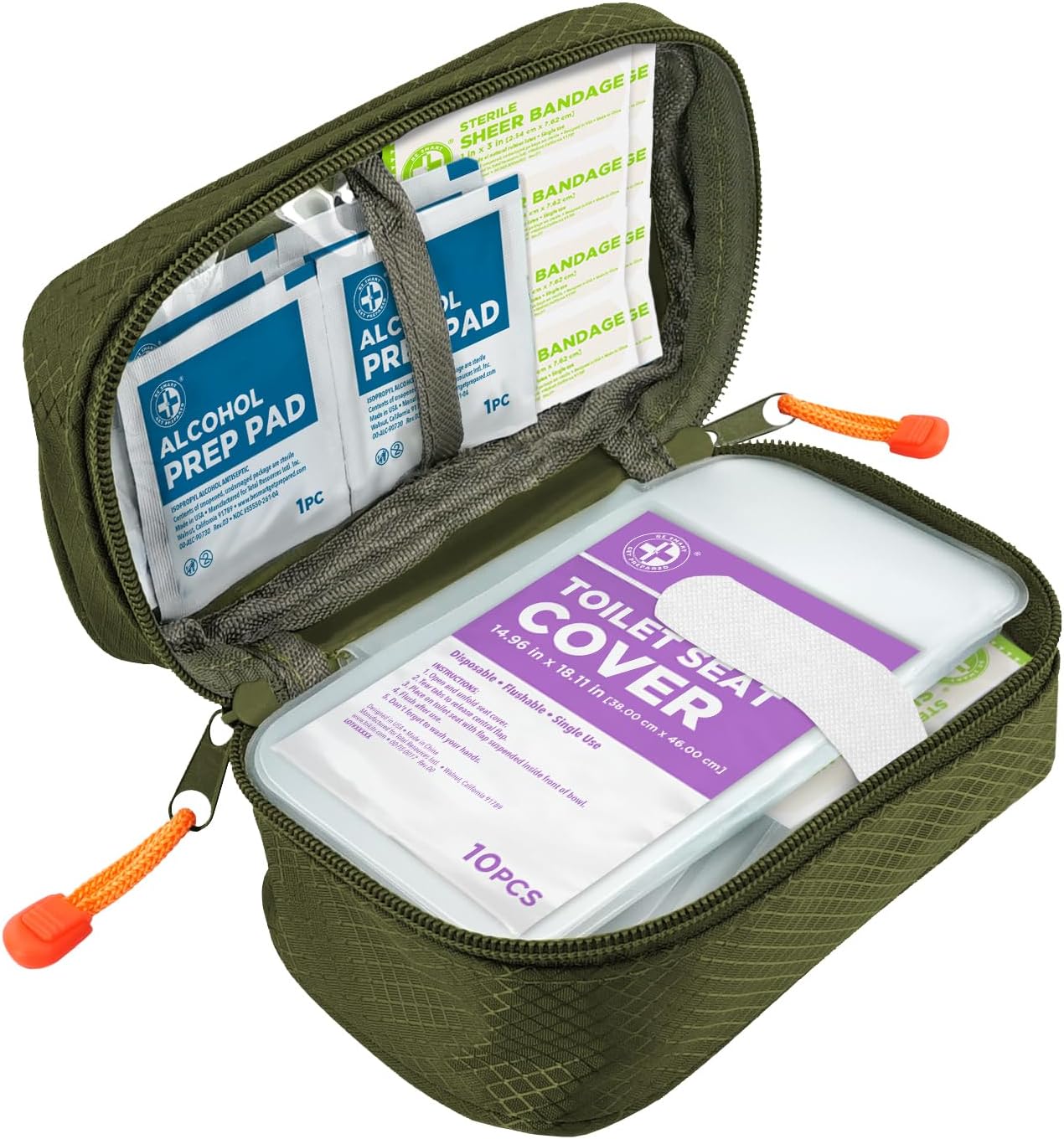 Be Smart Get Prepared 110 pc First Aid Kit: Clean, Treat, Protect Minor Cuts, Home, Office, Car, School, Business, Travel, Emergency, Outdoor, Camping & Sports, FSA/HSA (Packaging may vary)