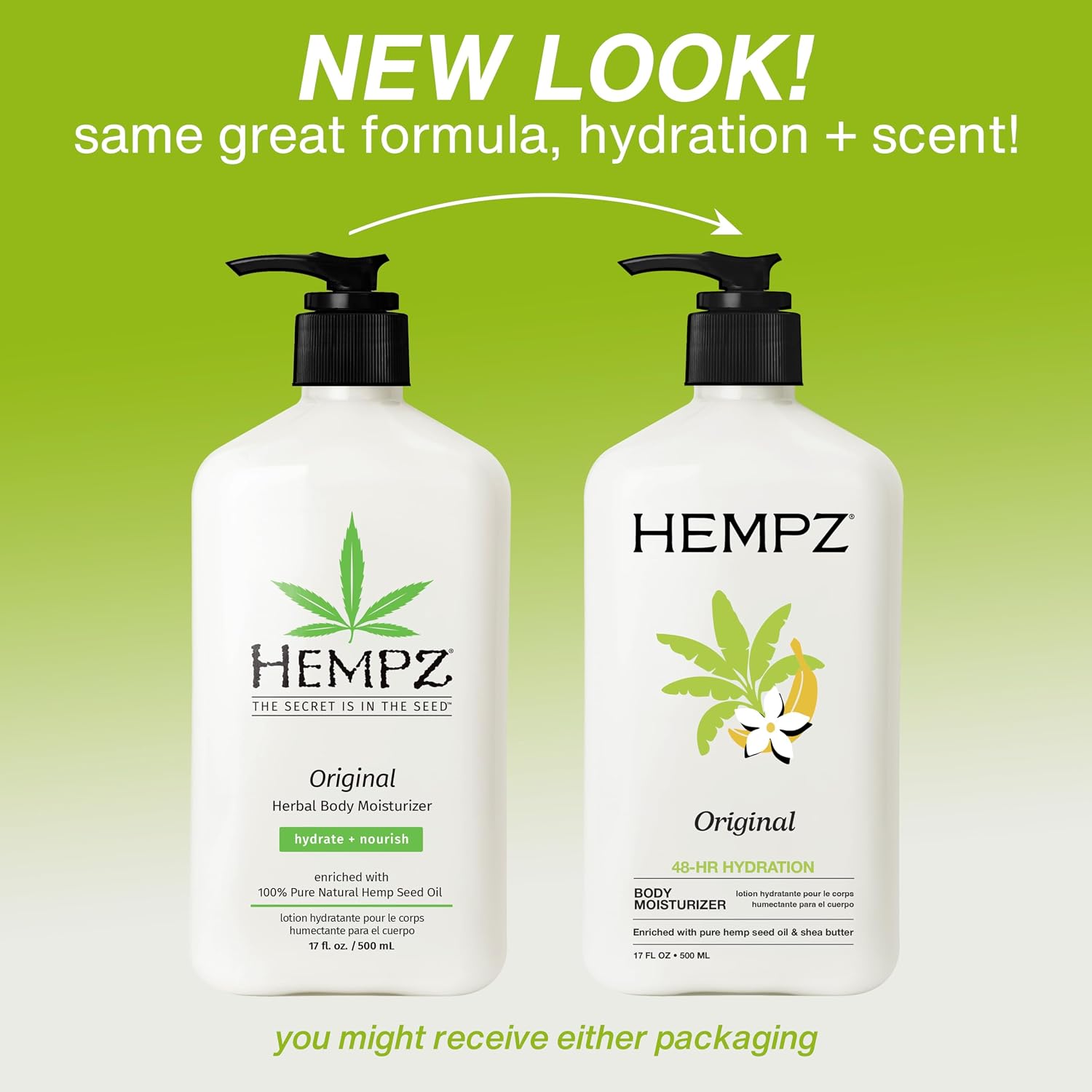 HEMPZ Body Lotion - Sweet Pineapple and Honey Melon - Daily Moisturizing Cream - 17oz