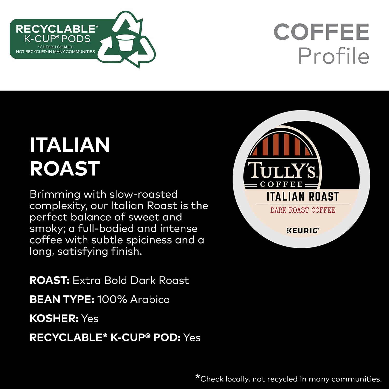 Tully's Coffee Hawaiian Blend Keurig Single-Serve K-Cup Pods, Medium Roast Coffee, 96 Count