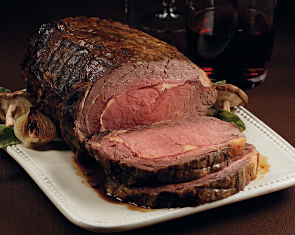 Deliciously seasoned traditional savory prime rib roast, 5.5-6 lbs - tender and flavorful beef cut from Midwestern corn-fed cattle - perfect for every celebration from Kansas City Steak Company.