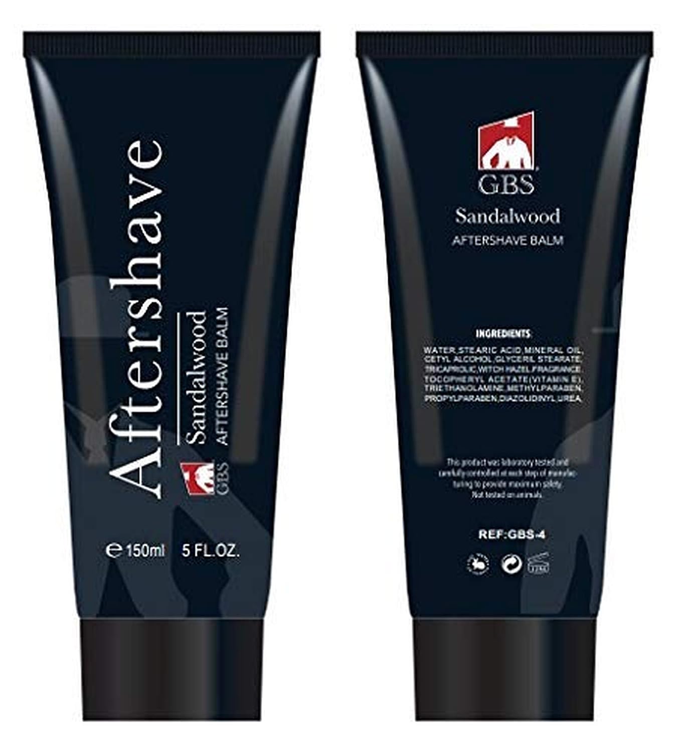 G.B.S Men’s Aftershave Balm - Premium Sandalwood Scent - Soothes Razor Burn & Moisturizes Sensitive Skin - Fast-Absorbing Formula - 5 Fl Oz