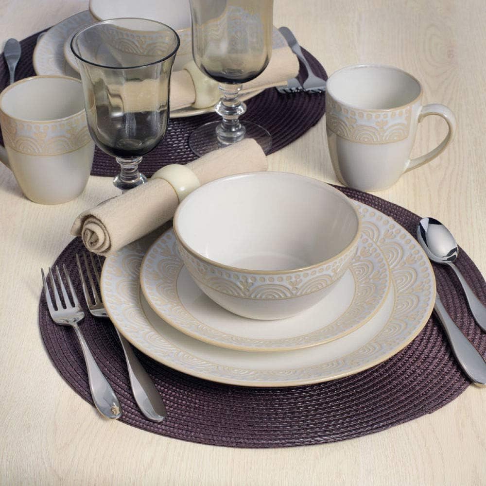 Pfaltzgraff Amelia Cream 16-Piece Dinnerware Set, Service For 4