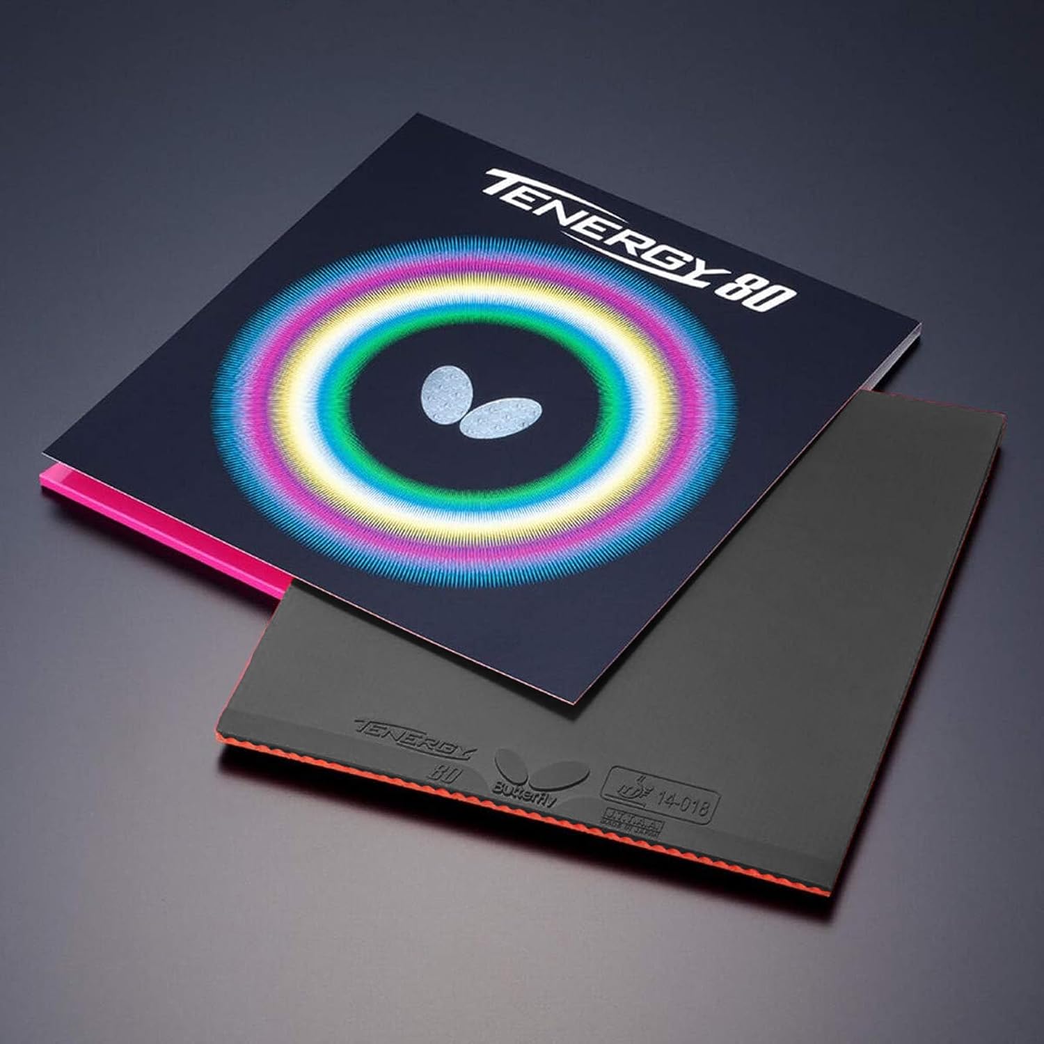 Butterfly Tenergy 80 FX Table Tennis Rubber Table Tennis Rubber - 1.7 mm, 1.9 mm, or 2.1 mm - Red or Black - 1 Inverted Table Tennis Rubber Sheet - Professional Table Tennis Rubber
