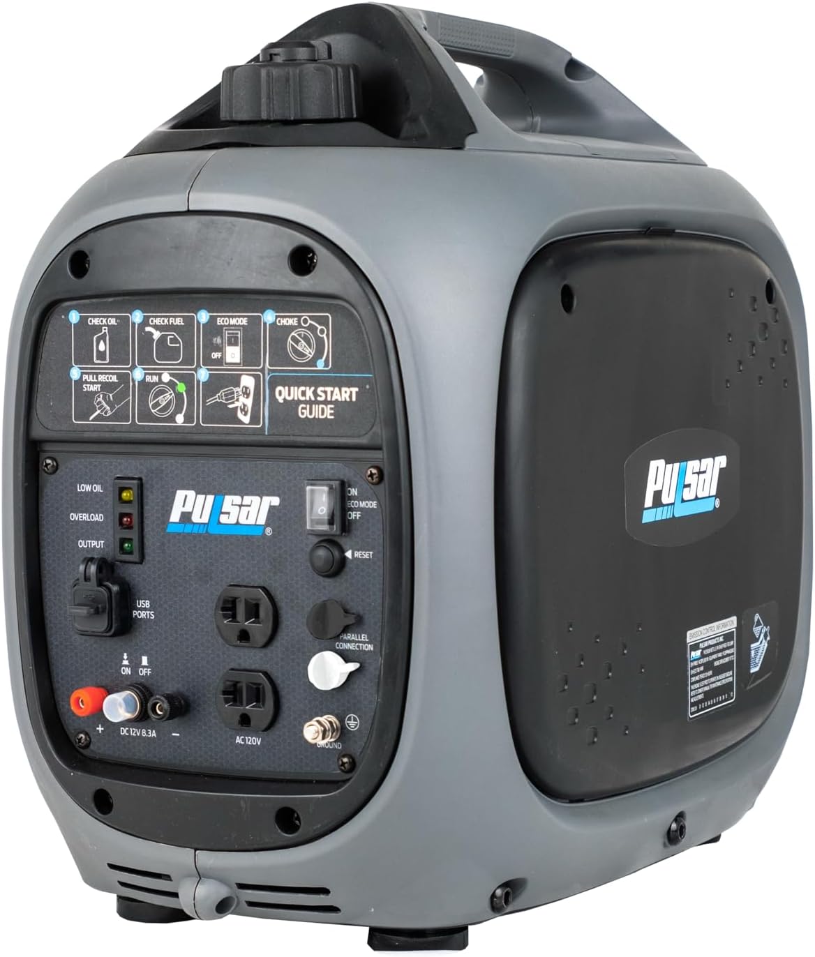 Pulsar 2,300W Portable Gas-Powered Quiet Inverter Generator With USB Outlet & Parallel Capability, Carb Compliant, G2319N