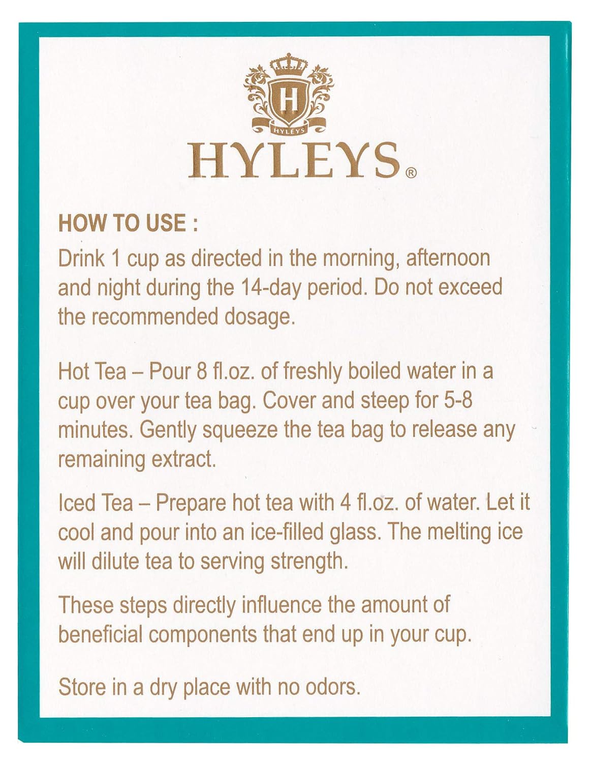 Hyleys 14 Day Weight Loss Tea, Garcinia & Matcha Green Tea, 42 Tea Bags
