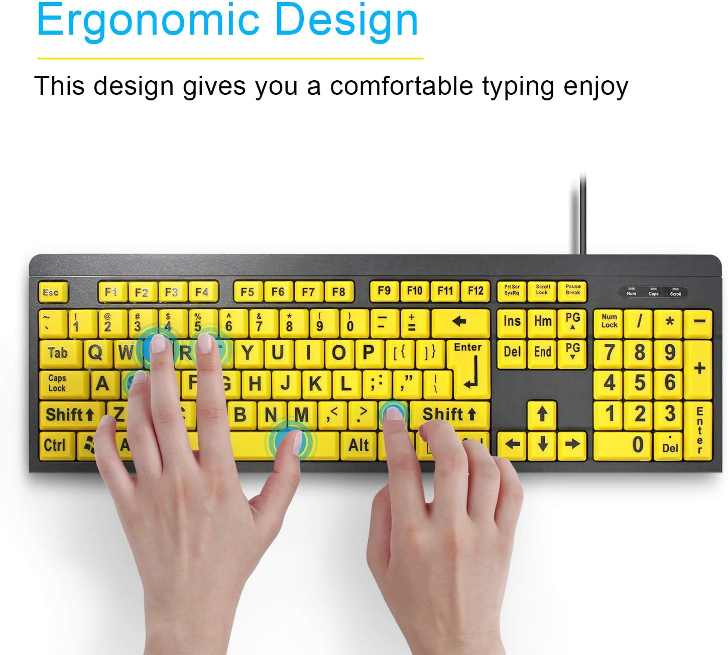BOOGIIO Large Print Computer Keyboard