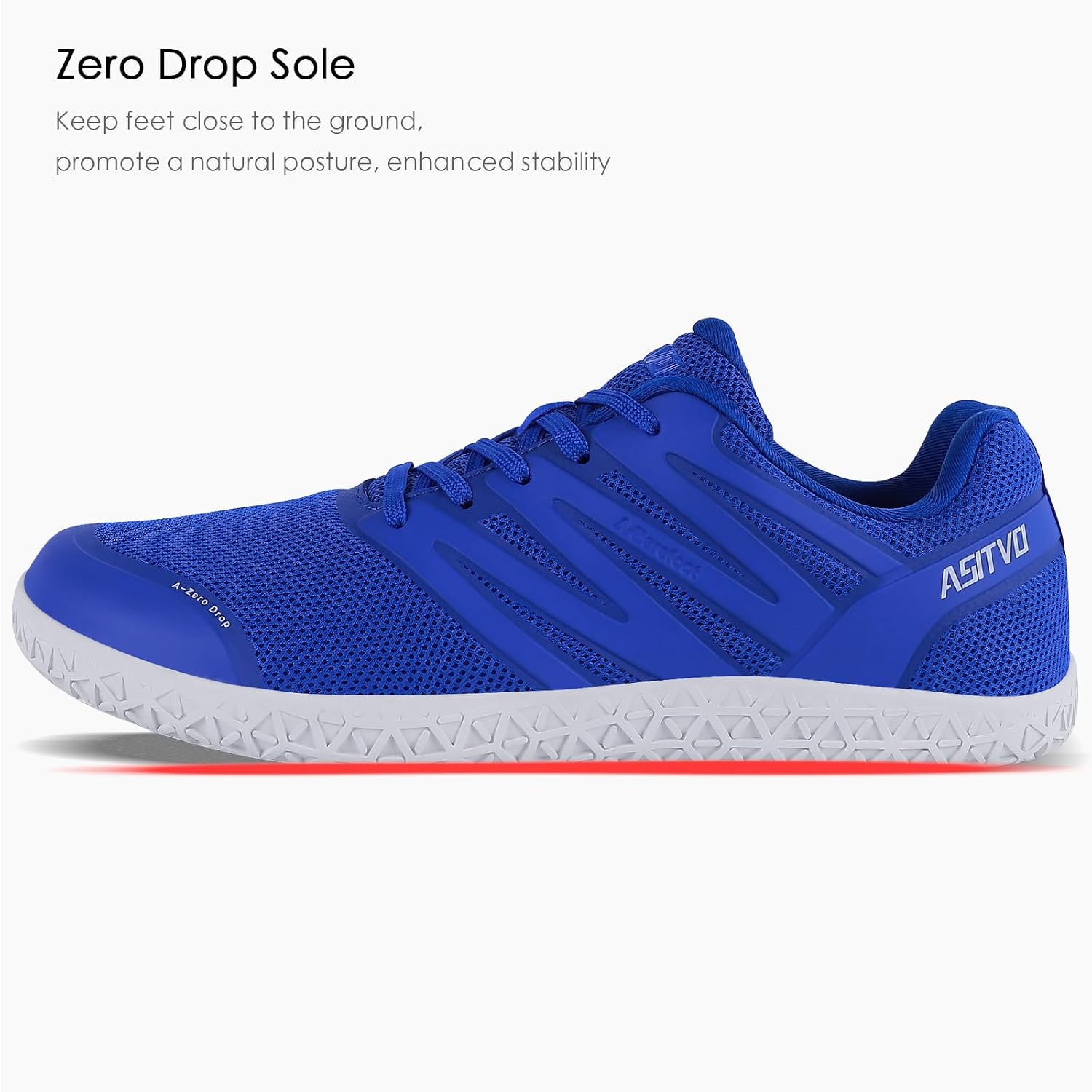 ASITVO Wide Men's Barefoot Zero Drop Sole Minimalist Sneakers Walking Shoes | Width Toe Box Cross Trainer Gym TPU Toe No-Sew Upper Grounding