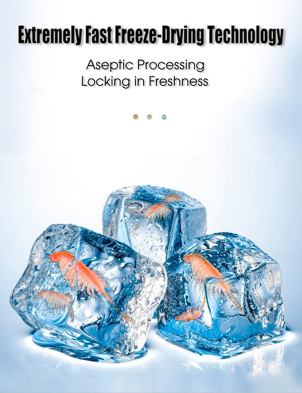 Brine Shrimp Cubes All Natural Tropical Fish Food for Small to Medium Sized Saltwater & Freshwater Fish - Betta Guppy Discus Cichlids Discus Goldfish Angel Fish