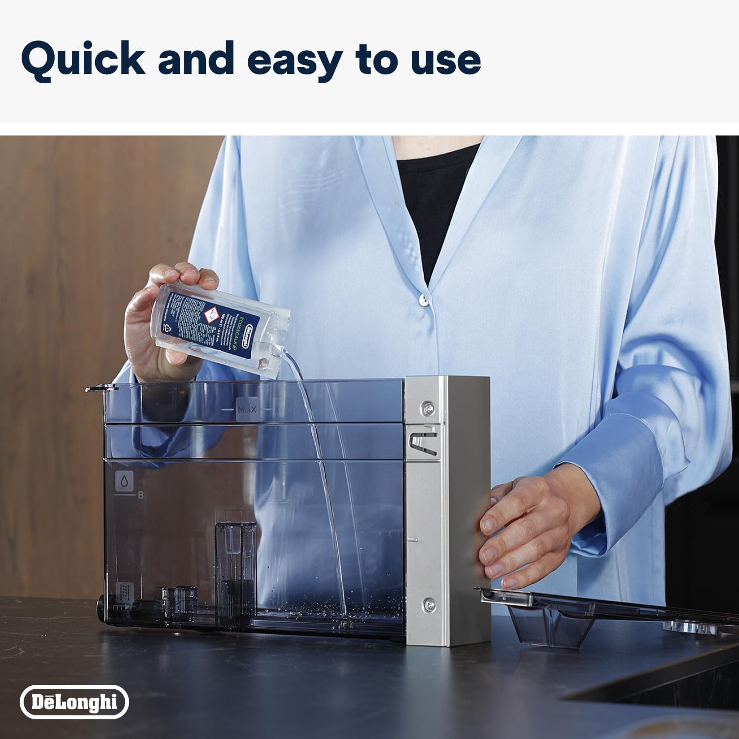 De'Longhi EcoDecalk Universal Descaler, for Coffee Machines 16.90 oz | Safe Formula, Universally Compatible, 15 Month Supply, Easy to Use