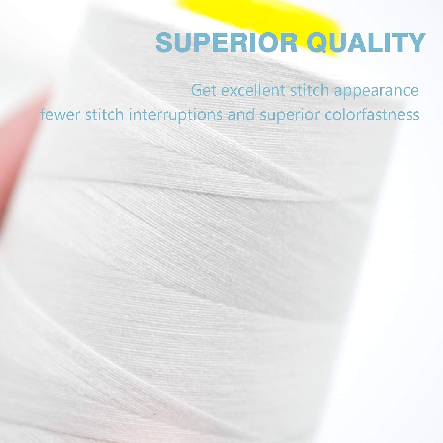 Black Serger Thread, All-Purpose Thread for Sewing, Polyester, 4 Cones of 3000 Yards Each Spool for Sewing Machine