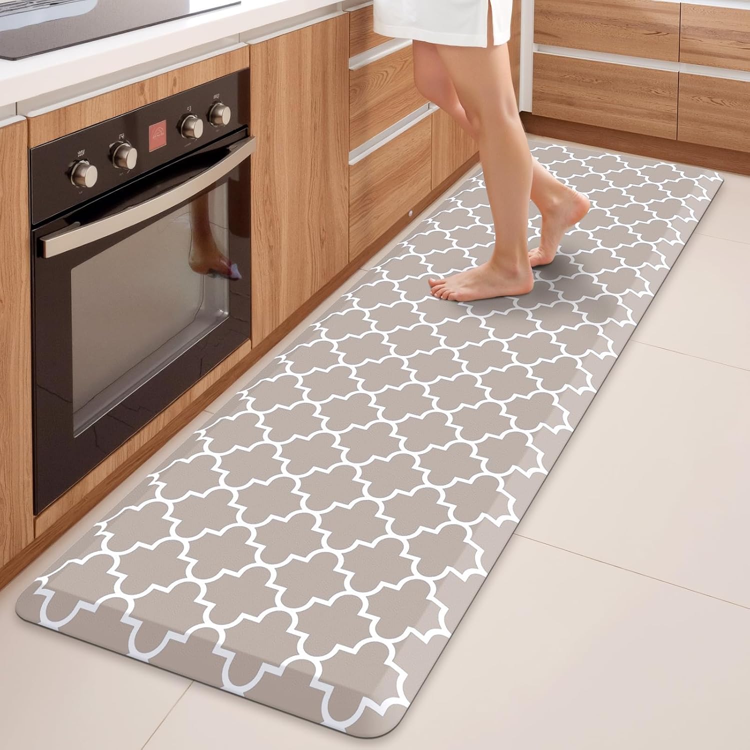 WISELIFE Kitchen Mats and Rugs Cushioned Anti-Fatigue, 17.3"x 60", Grey