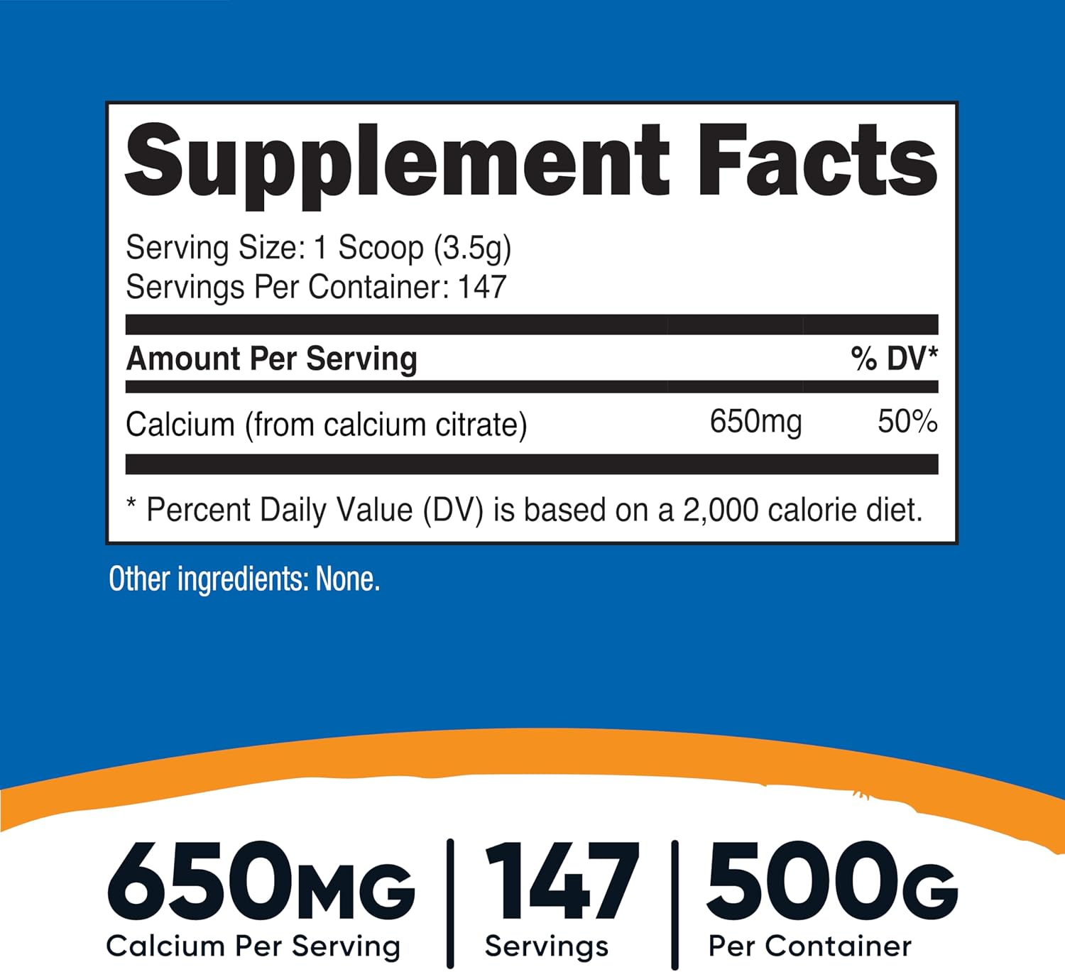 Nutricost Calcium Citrate Powder (Unflavored) 500 Grams, Gluten-Free | Pure Calcium Citrate, No Fillers (1.1lbs)
