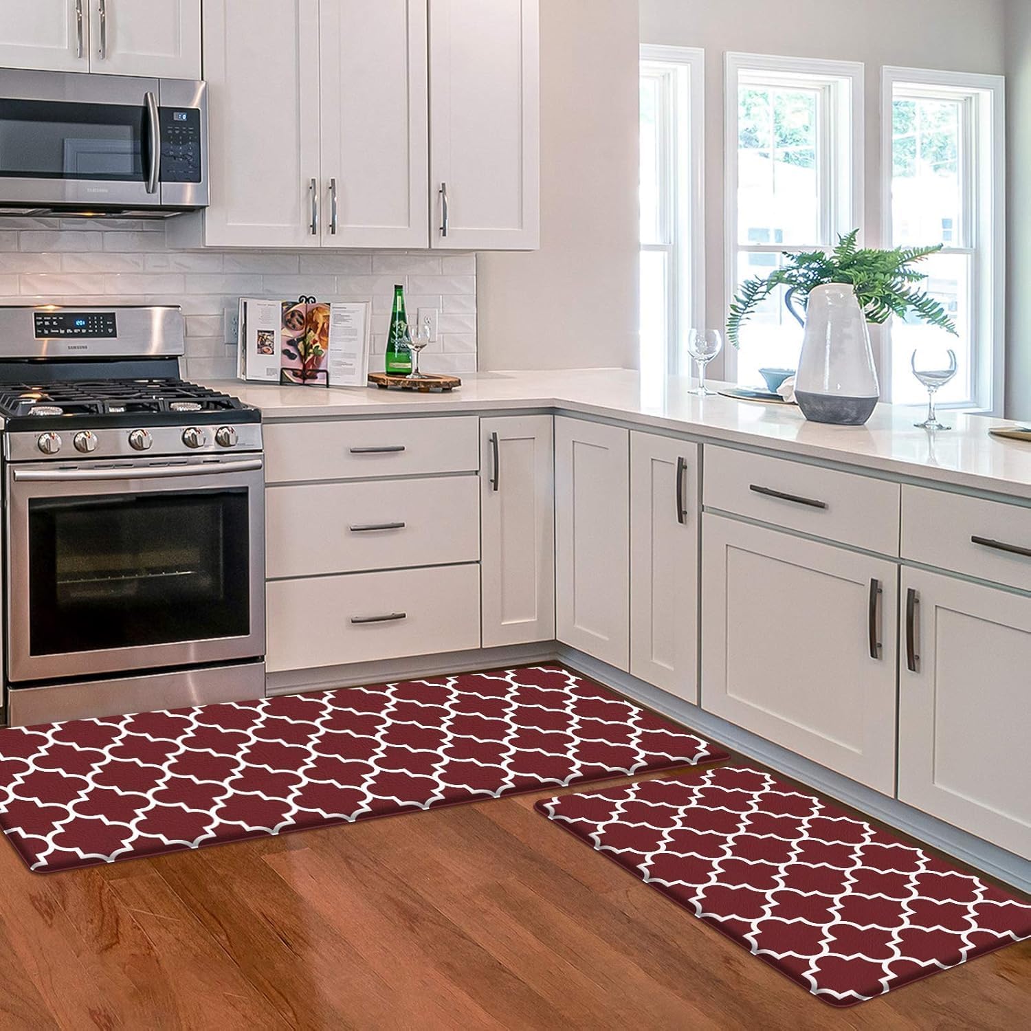 KMAT Kitchen Mat Set of 2,Cushioned Anti-Fatigue Kitchen Mats for Floor