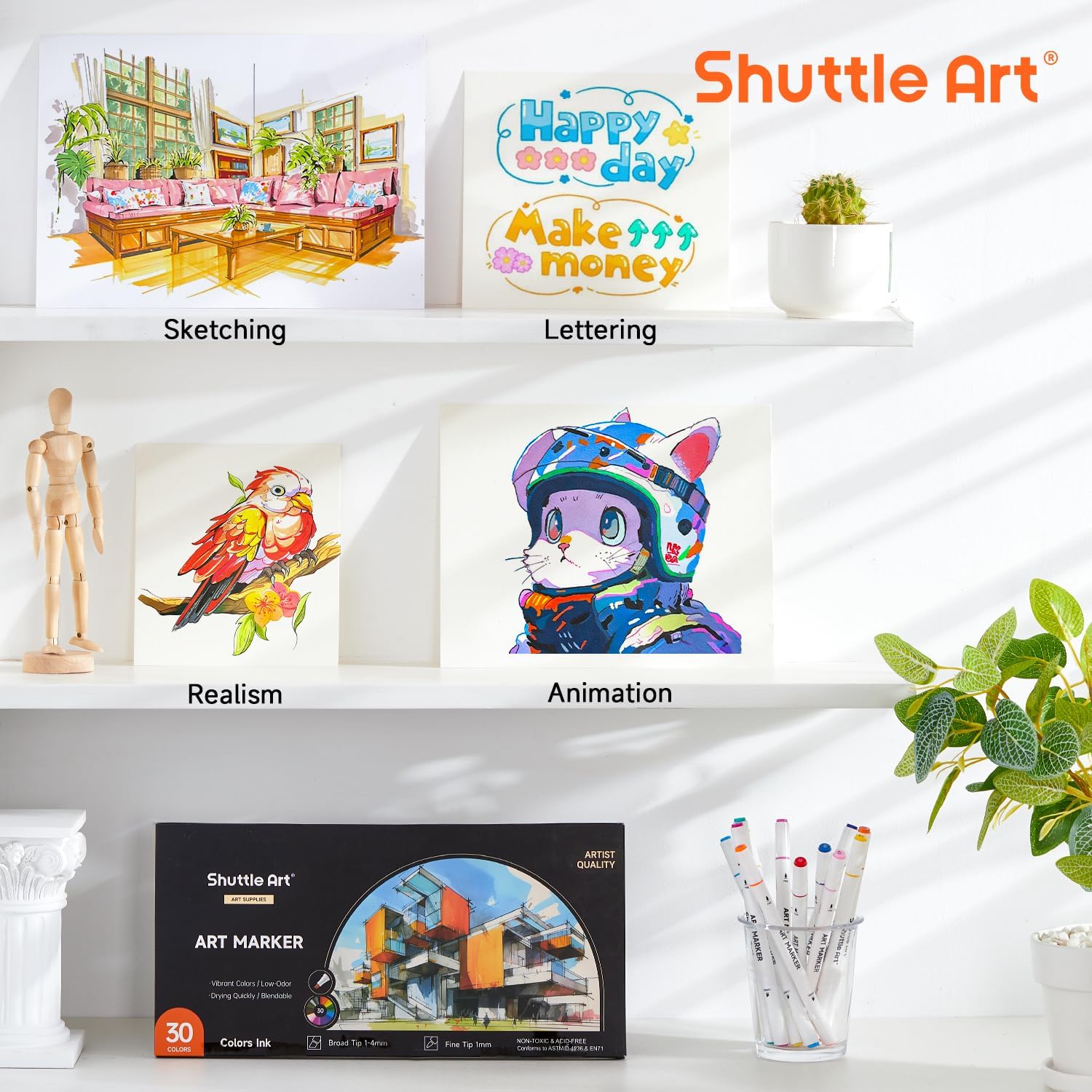 Shuttle Art 101 Colors Alcohol Markers