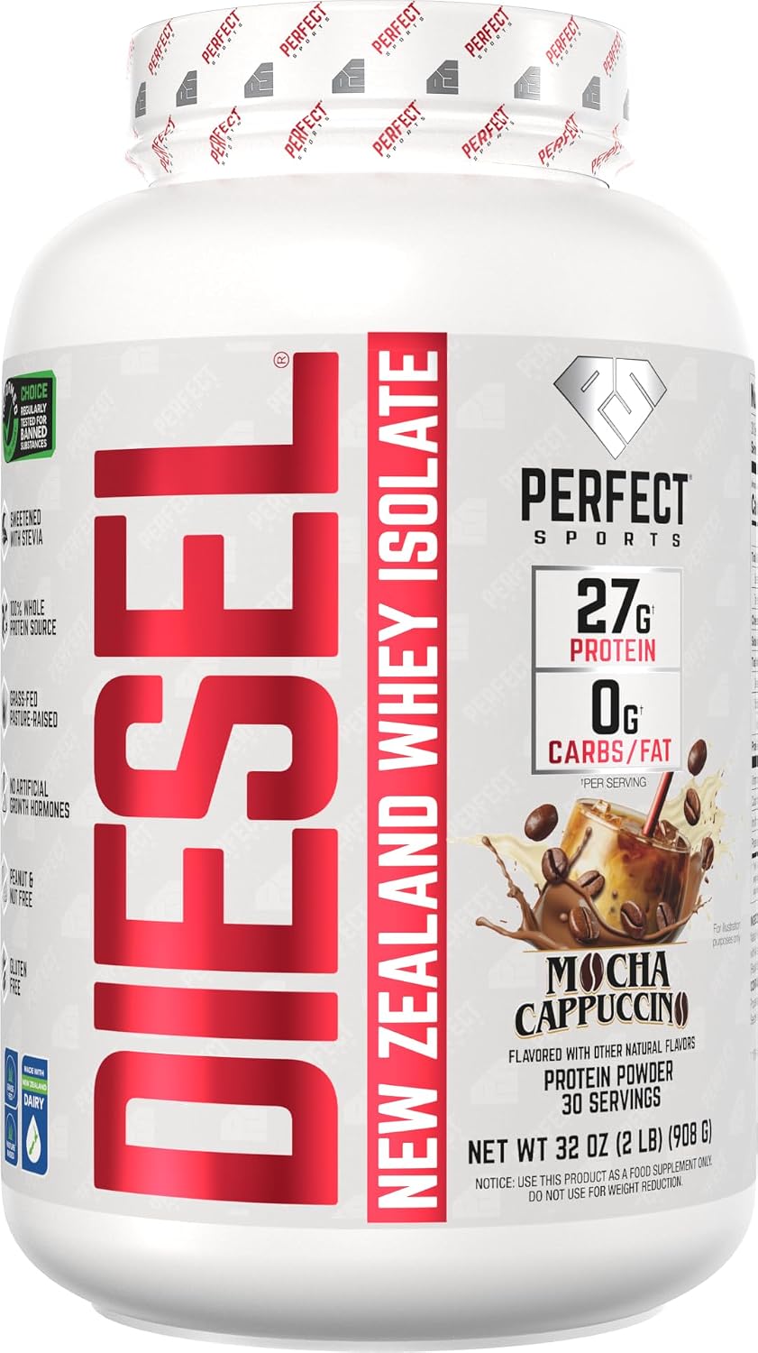 PERFECT SPORTS Diesel Whey Protein Isolate, Milk Chocolate, 2 lb