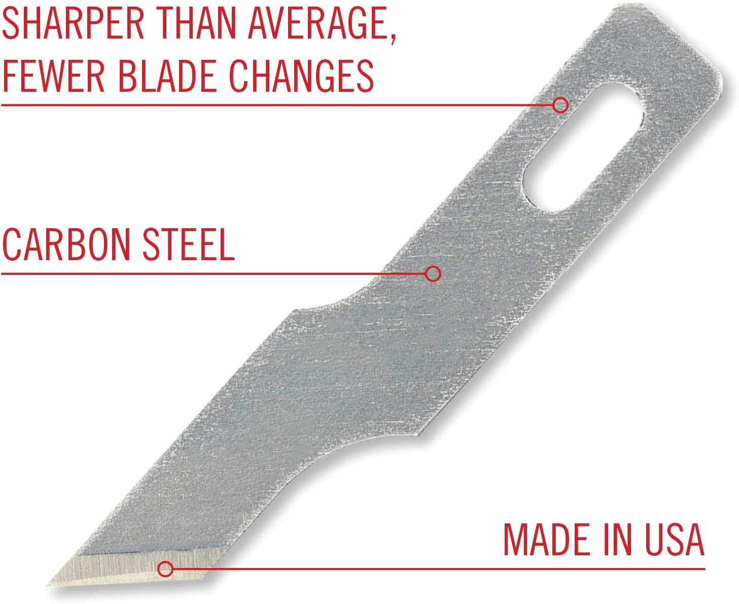 Excel Blades #16 Angled Stencil Edge Replacement Blades – 100-Pack High Carbon Steel Blades for Precision Cutting