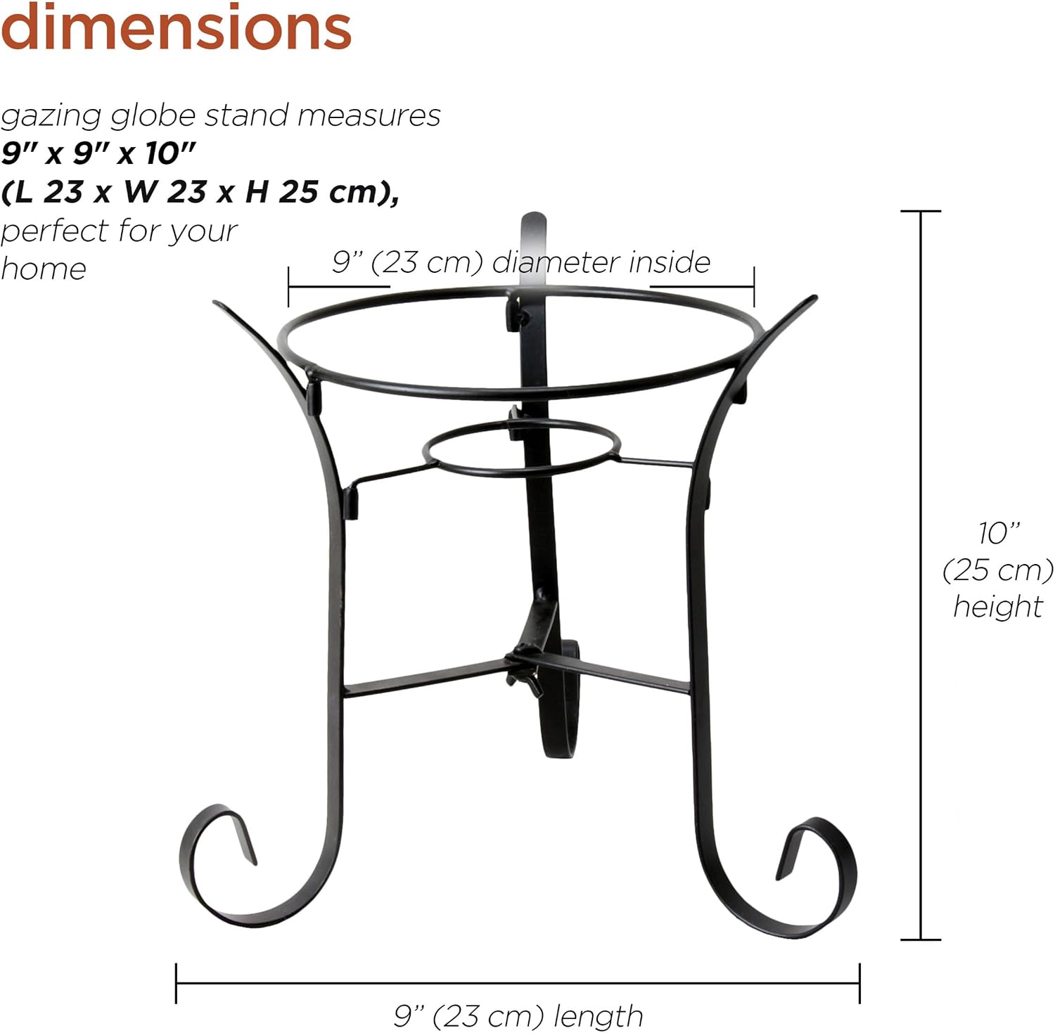 Alpine Corporation 12" Tall Indoor/Outdoor Roman Column Gazing Globe Display Stand