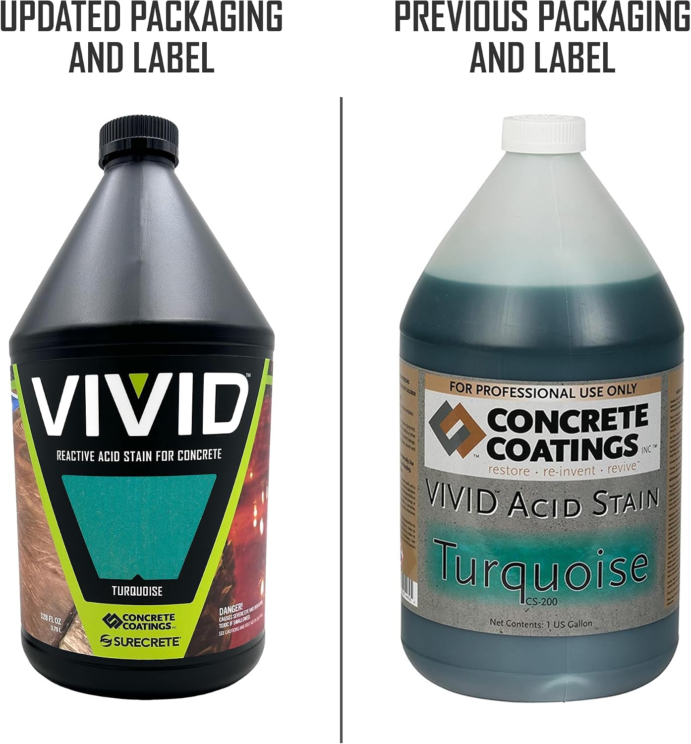 CC Concrete Coatings Vivid Acid Stain for Concrete | Weathered Terracotta | 4 oz Tester