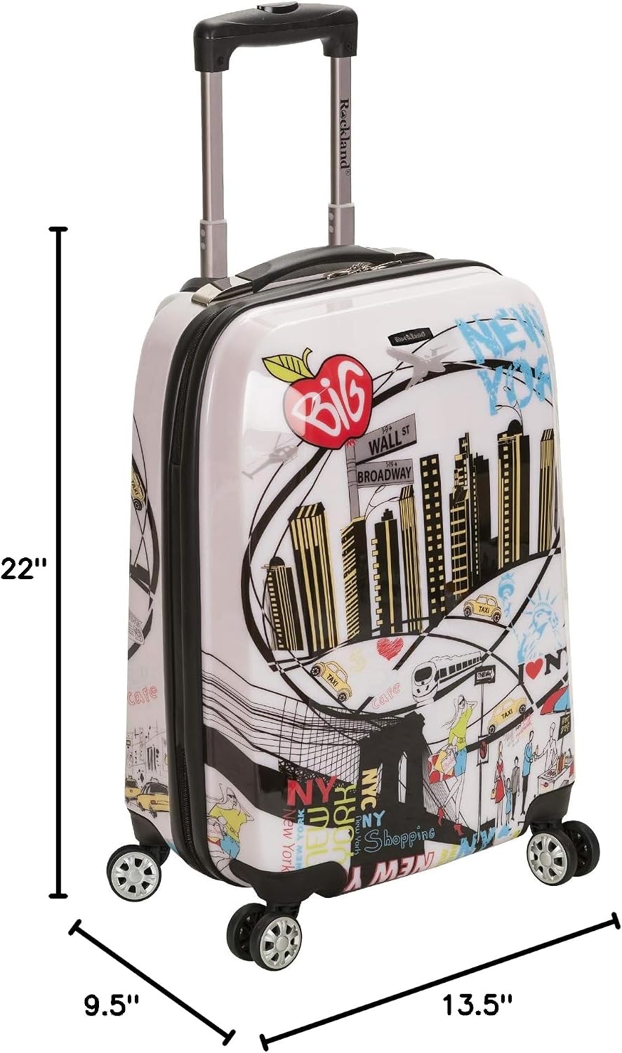 Rockland Departure Hardside 2 Piece Spinner Wheel Luggage, (20"/28"), Departure