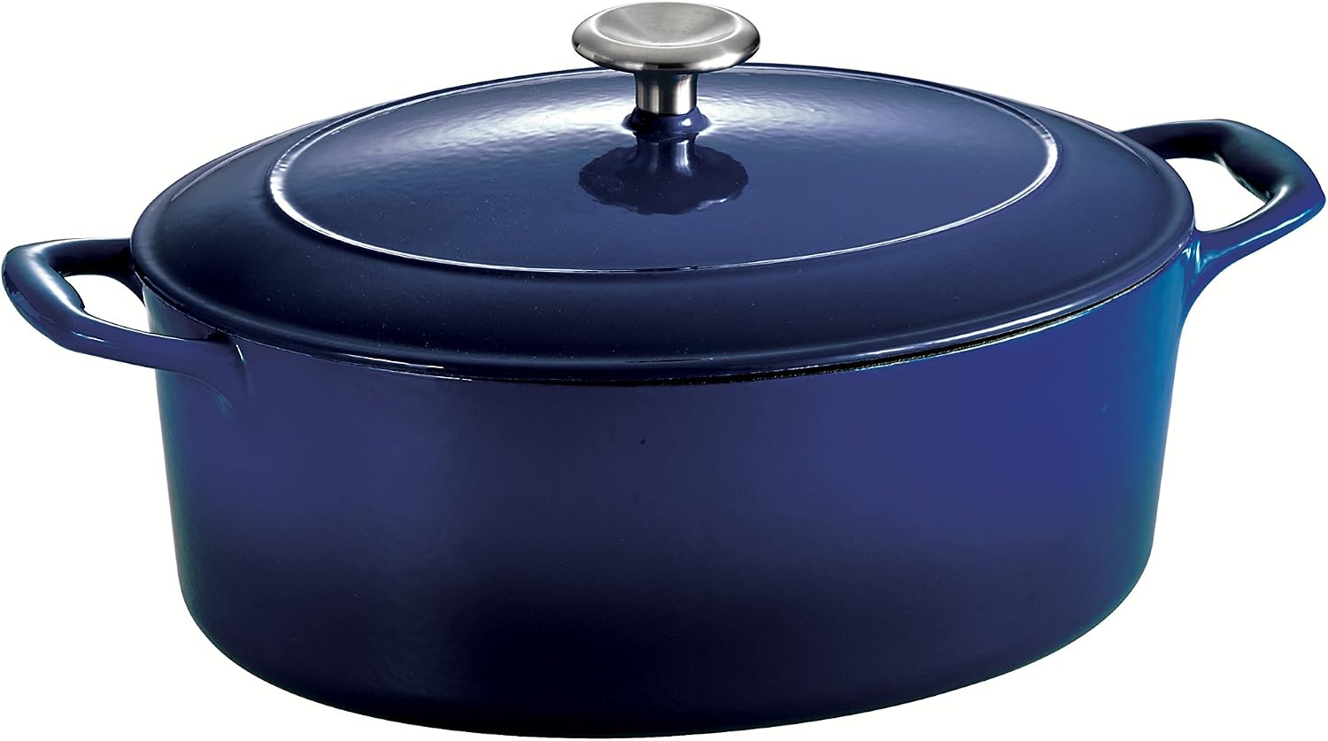 Tramontina Bestow Enameled Cast Iron 4-Qt Braiser Pan with Lid, Blue | Oven-to-Table Casserole Dish, Great for Shallow Braises & Simmers