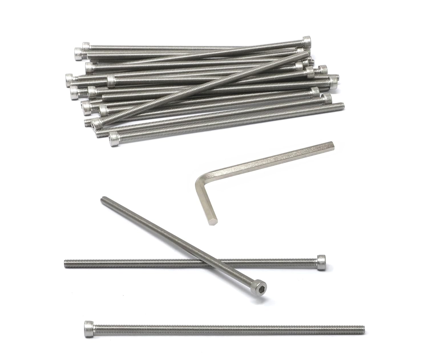 iexcell 20 Pcs M8 x 30/35/40/45/50 mm Stainless Steel 304 Hex Socket Head Cap Screws Bolts Assortment, Fully Threaded