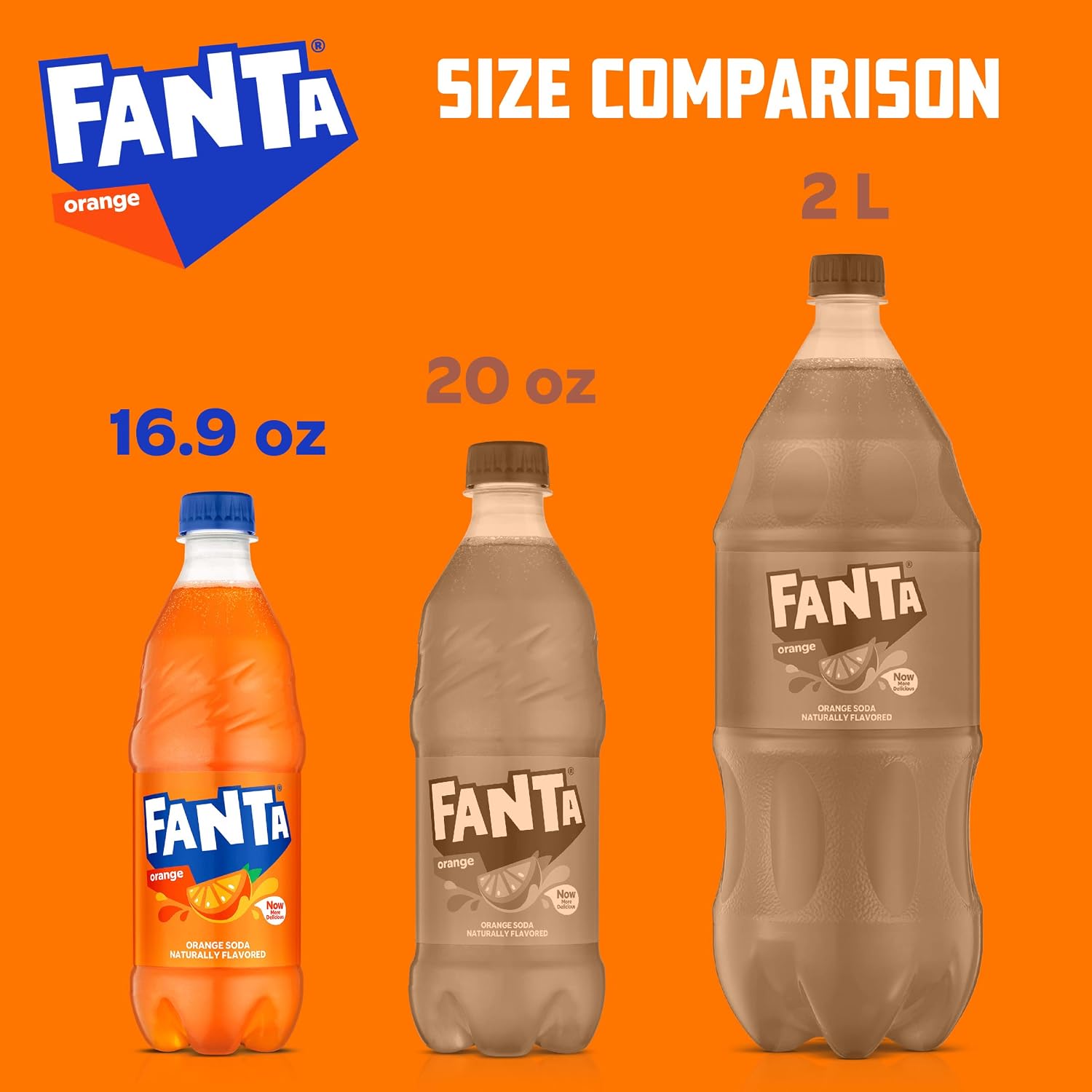 Fanta Orange Soda Soft Drink Bottles, 16.9 fl oz, 6 Pack