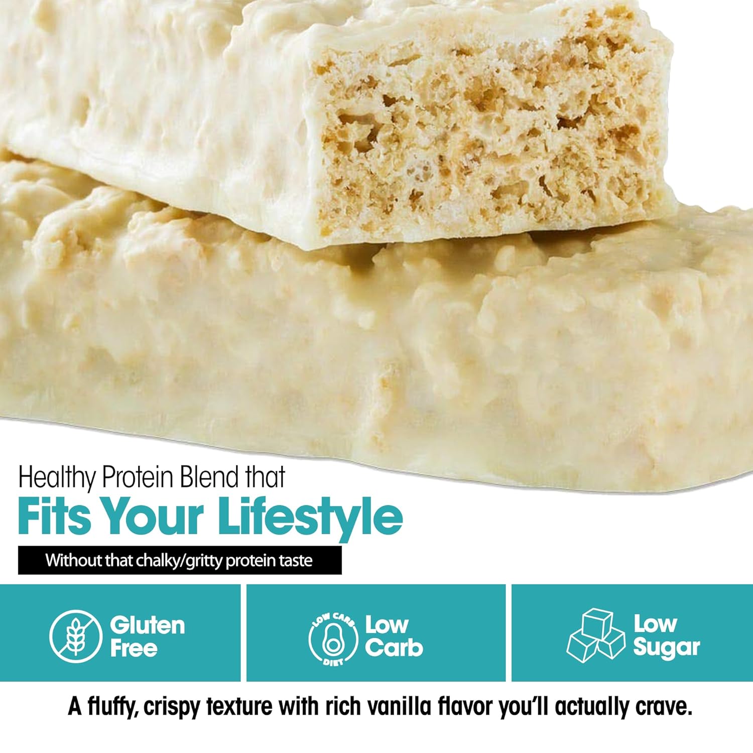 Wonderslim High Fiber Protein Bars, Low Calorie Snack – Fluffy Nutter, 7ct | 15g Protein, 7g Fiber – Gluten-Free, Low Sugar, Protein Snack Bars for Hunger & Craving Control, Weight Management Support
