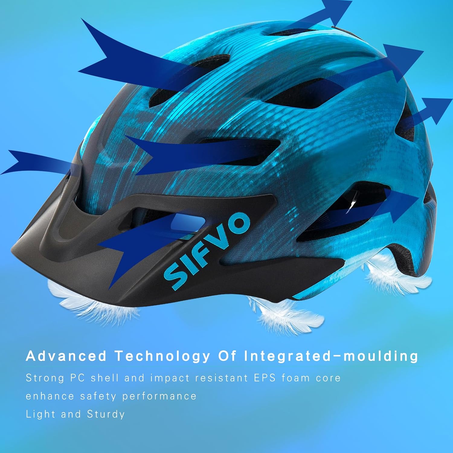 Kids Helmet, SIFVO Kids Bike Helmet Boys and Girls Bike Helmet with Cool Visor Helmet for Kids 5-14
