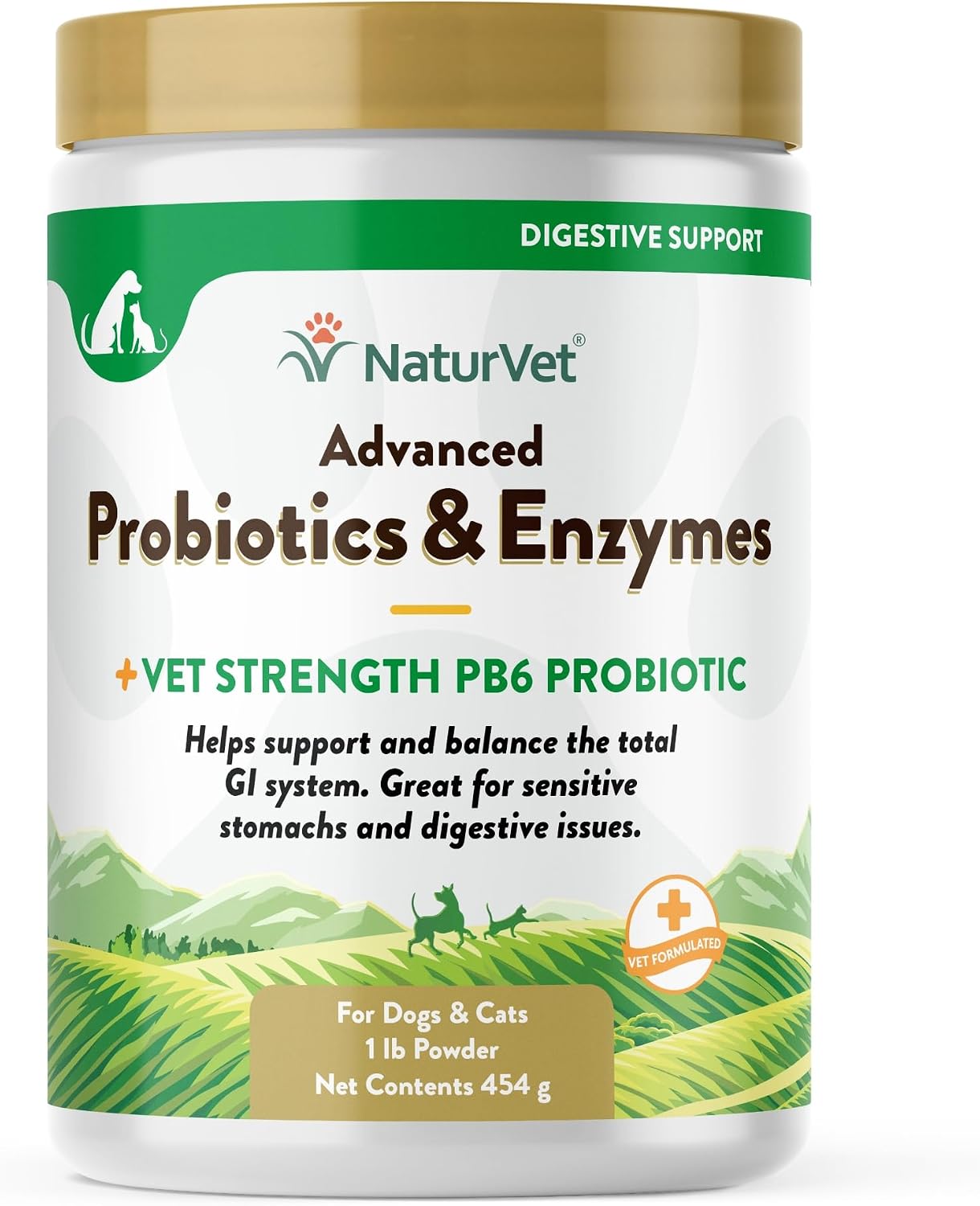NaturVet Digestive Enzymes with Pre & Probiotic for Dogs & Cats - 8 oz | Supports Diet Changes & a Healthy Digestive Tract with Prebiotics, Powder