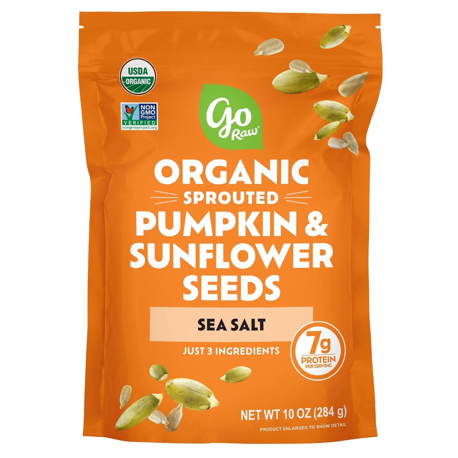 Go Raw Organic Sprouted Pumpkin Seeds - Sea Salted Pepita Snack | Keto, Non-GMO, Vegan, Gluten-Free, Kosher, Paleo, Protein-Packed Superfood, Healthy Vegan Snack for Adults and Kids, 14oz Bag