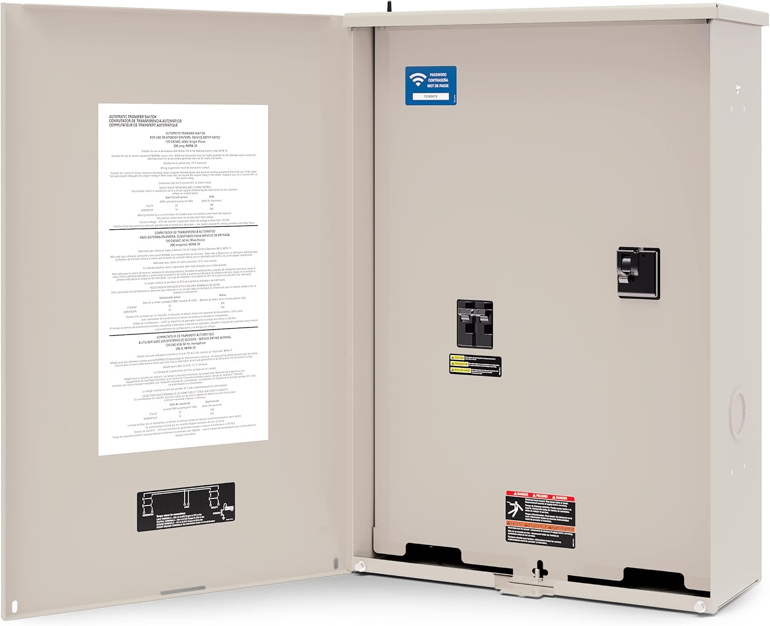 Champion Power Equipment 100177 8.5-kW Home Standby Generator with 50-Amp Outdoor-Rated Automatic Transfer Switch