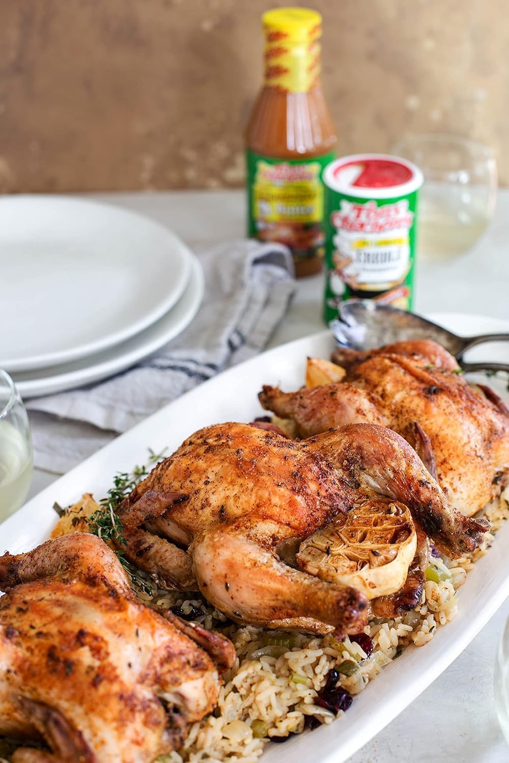 Tony Chachere Injectable Marinade 17 Fl Oz, Roasted Garlic and Herb (Pack of 3, Garlic)