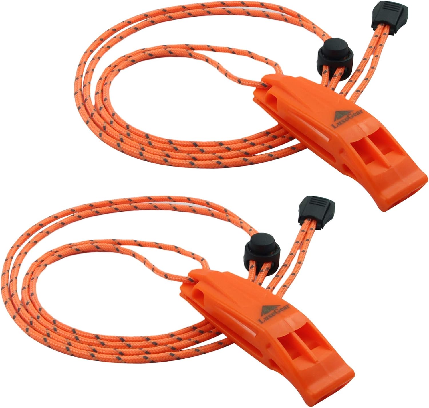 LuxoGear Emergency Whistles with Lanyard Safety Whistle Survival Shrill Loud Blast for Kayak Life Vest Jacket Boating Fishing Boat Camping Hiking
