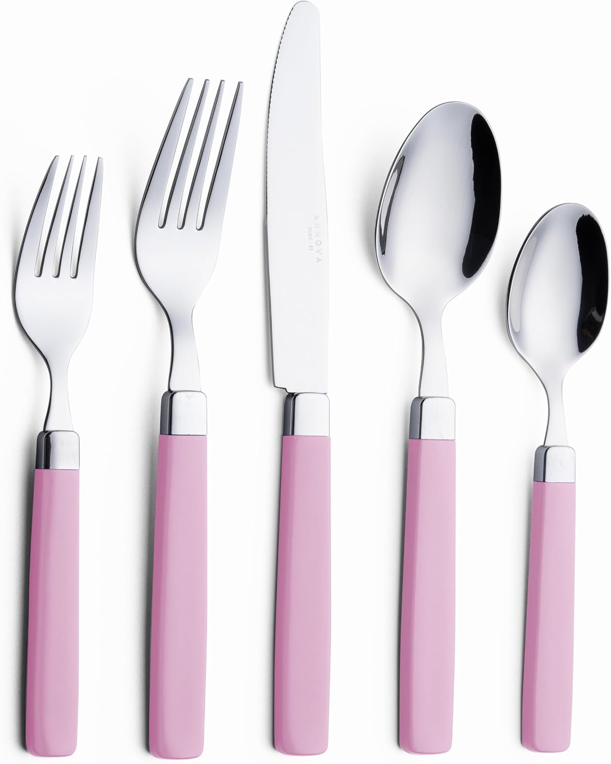 ANNOVA Silverware Set Stainless Steel Colorful Tableware Kitchen Flatware Set Utensils, Includes Dinner Knives, Forks, Spoons
