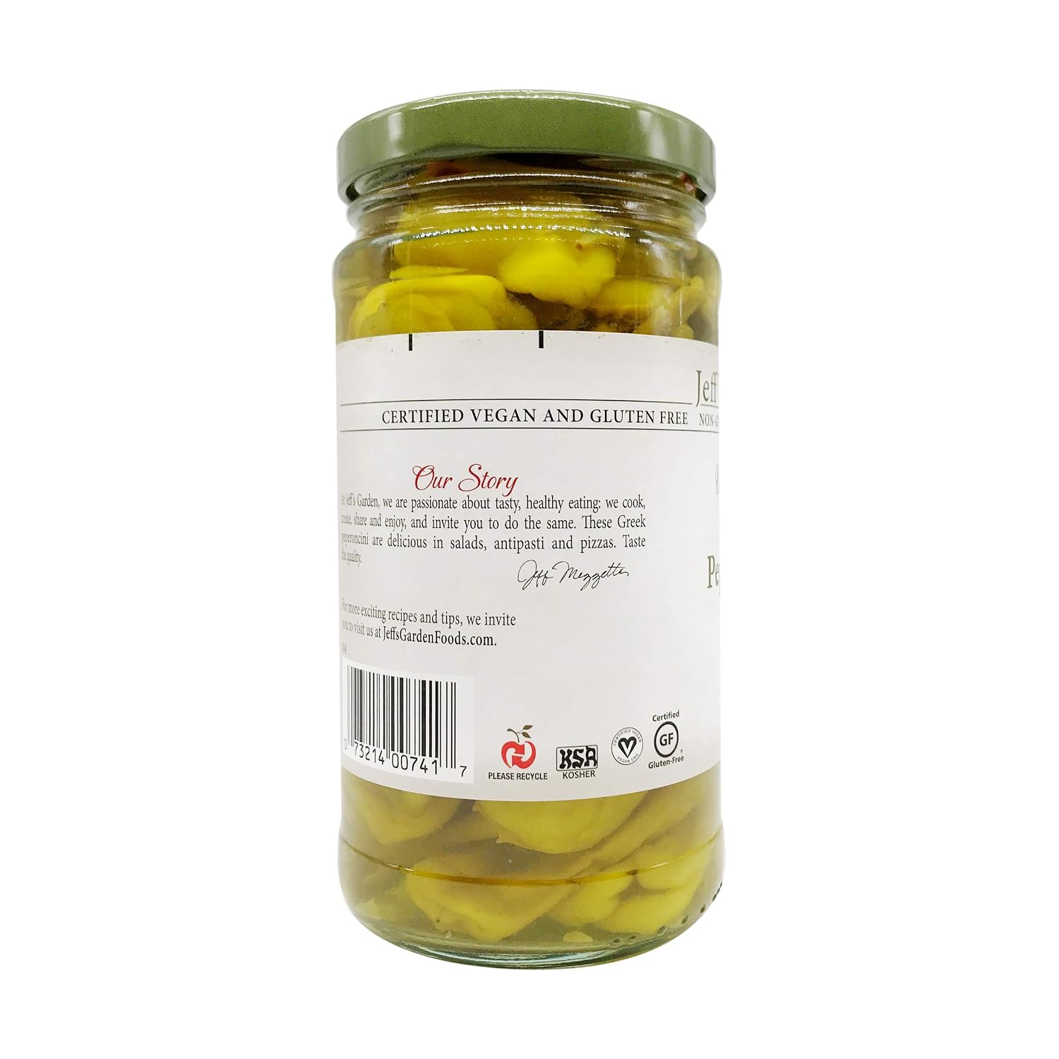 Jeff's Garden, Peperoncini Grrek Golden Whole, 12 Ounce
