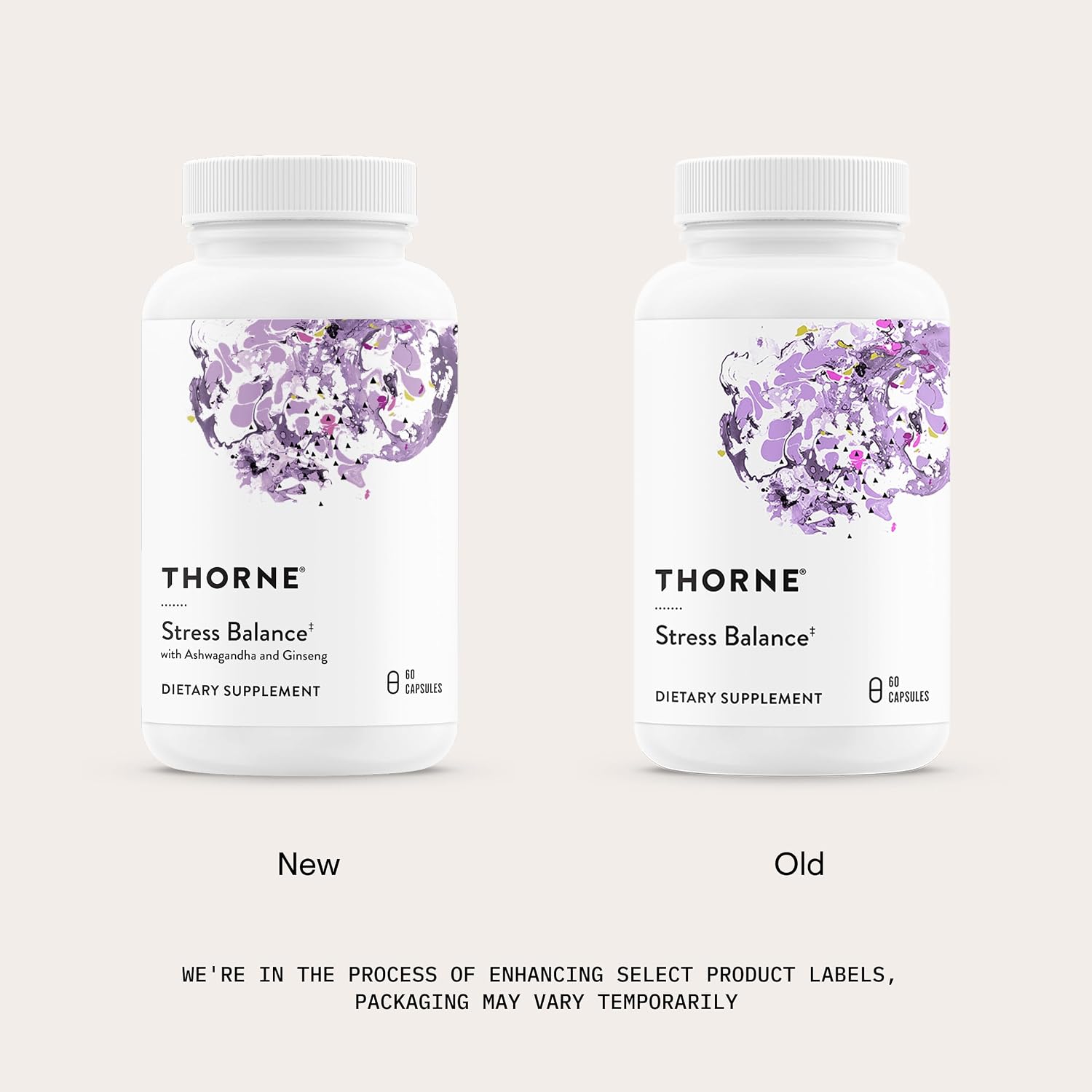 THORNE Stress Balance, KSM-66 Ashwagandha, Ginseng & Active B6, 60 Capsules | Supports Stress Resilience, Energy Production