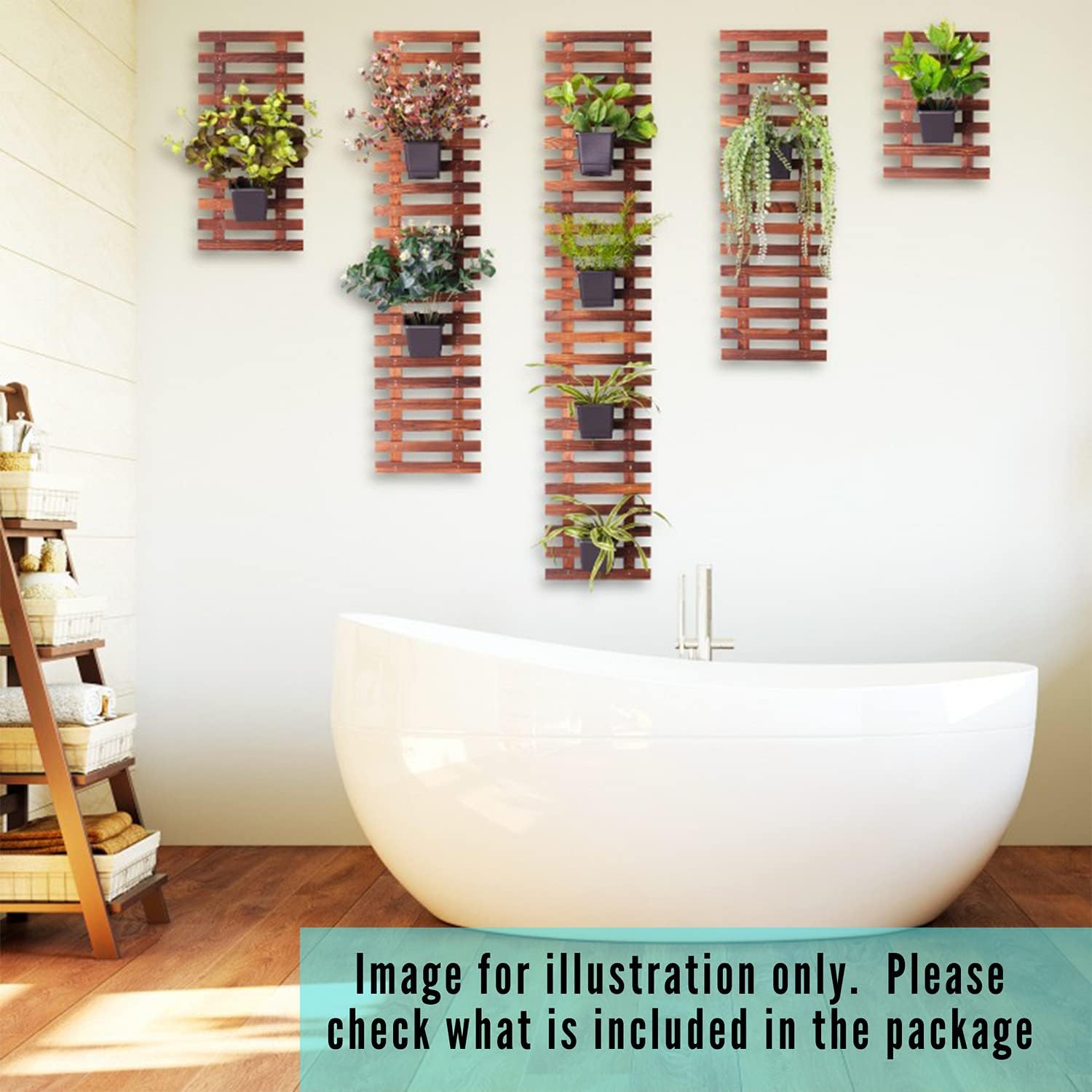 ShopLaLa Wall Planter (60cm, 2 Pack) Hanging Planters for Indoor Plants