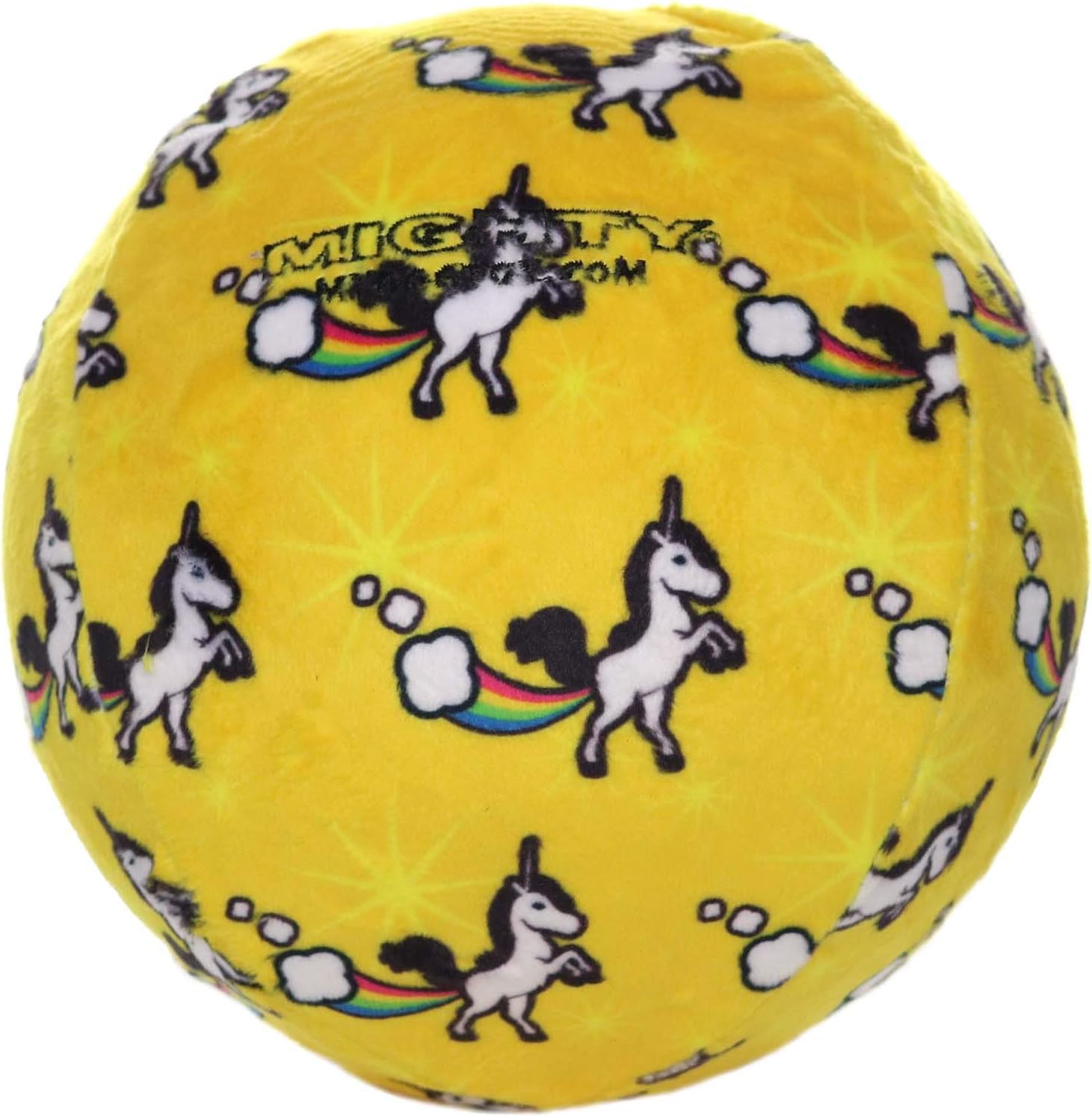MIGHTY Tuffy 2 Pack Medium Ball Dog Toy: Ultra Durable Plush Toy with Multiple Layers & Reinforced Seams, Washable and Floats, Vinyl Ball & Fleece