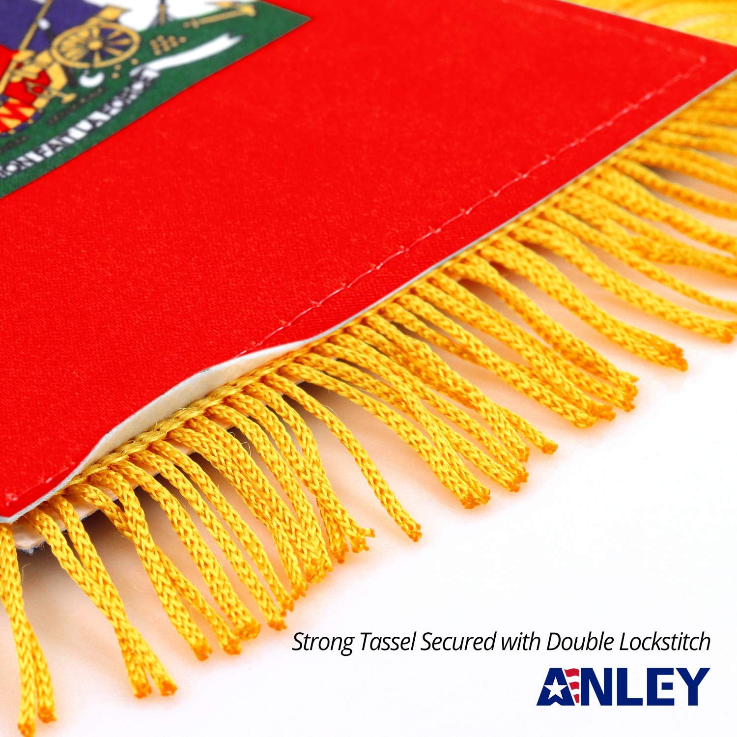 Anley 4 X 6 Inch Nicaragua Fringy Window Hanging Flag - Mini Banner & Car Rearview Mirror Décor - Fringed Nicaraguan Hanging Flag with Suction Cup